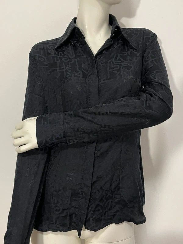 Versus Versace Versus Versace silk black shirt vintage Size XL / US 12-14 / IT 48-50 - 1 Thumbnail