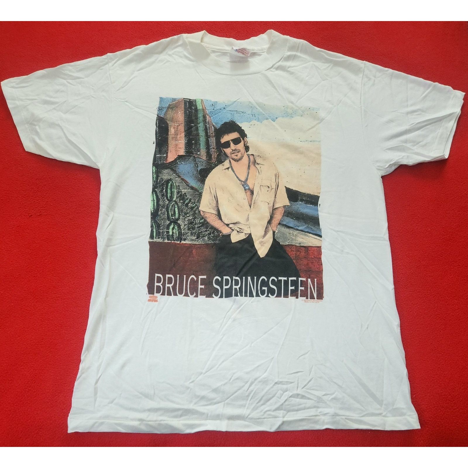 Hanes Authentic Vtg Bruce Springsteen Lucky Town 1992 Tour Shirt L Size US L / EU 52-54 / 3 - 1 Thumbnail