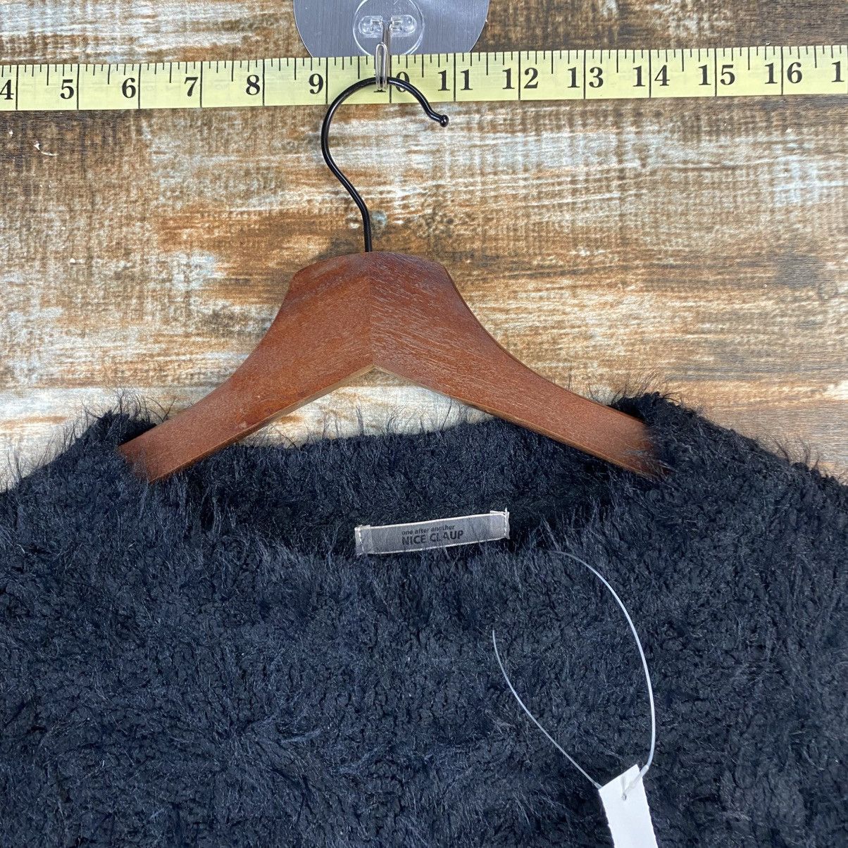 Homespun Knitwear DL Nice Claup Black shaggy fur Mohair Knitwear #C1110 Size M / US 6-8 / IT 42-44 - 4 Thumbnail
