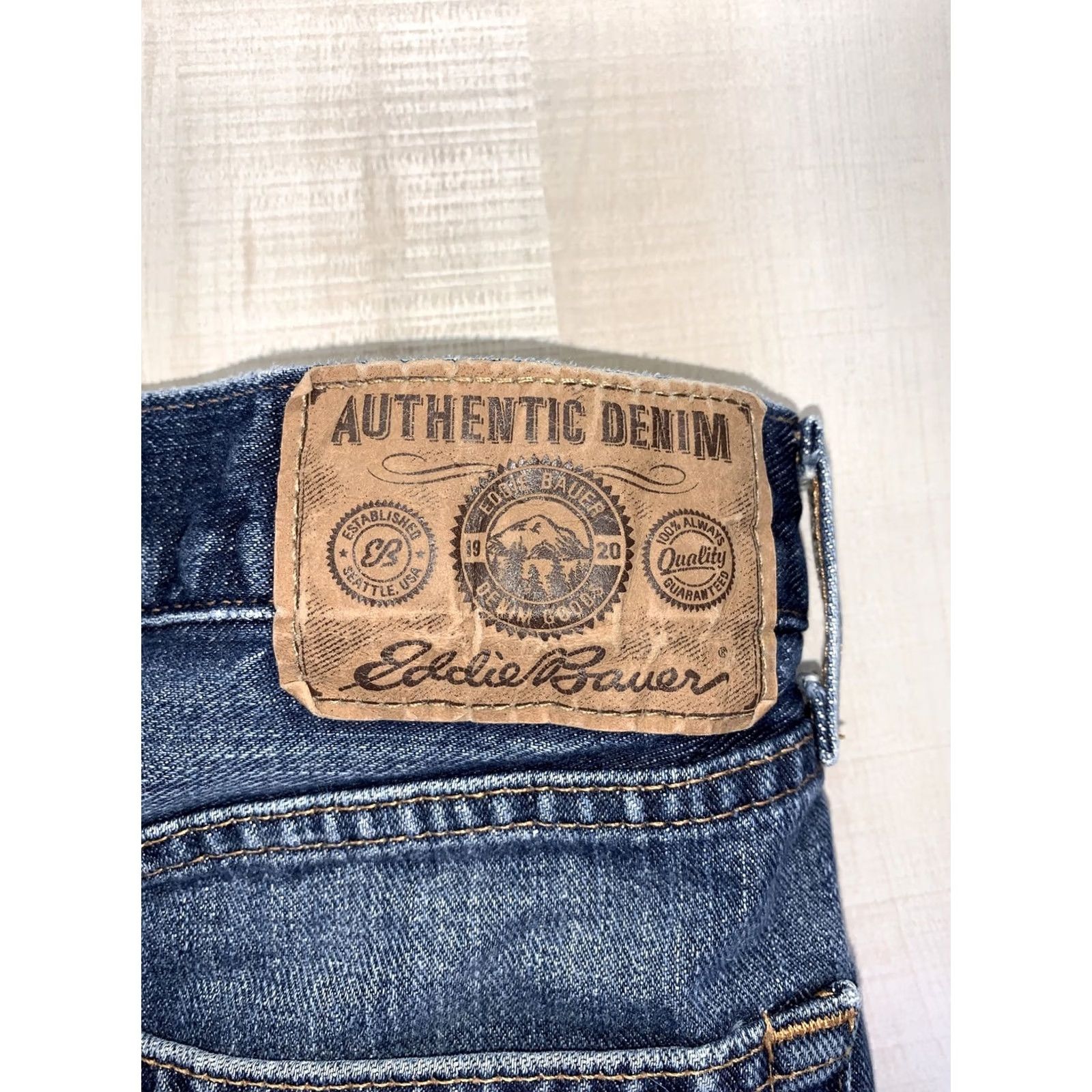 Eddie Bauer VINTAGE Eddie Bauer Denim Jeans Distressed Mens Straight Leg SZ 32x30-5295 Blue Cotton 5-Pocket Design Regular Jeans Mens Vintage 5295 Distressed Size US 32 / EU 48 - 7 Thumbnail