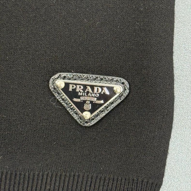 Prada Prada Black metal triangle label micro-elastic knitted shor Size US 32 / EU 48 - 8 Thumbnail