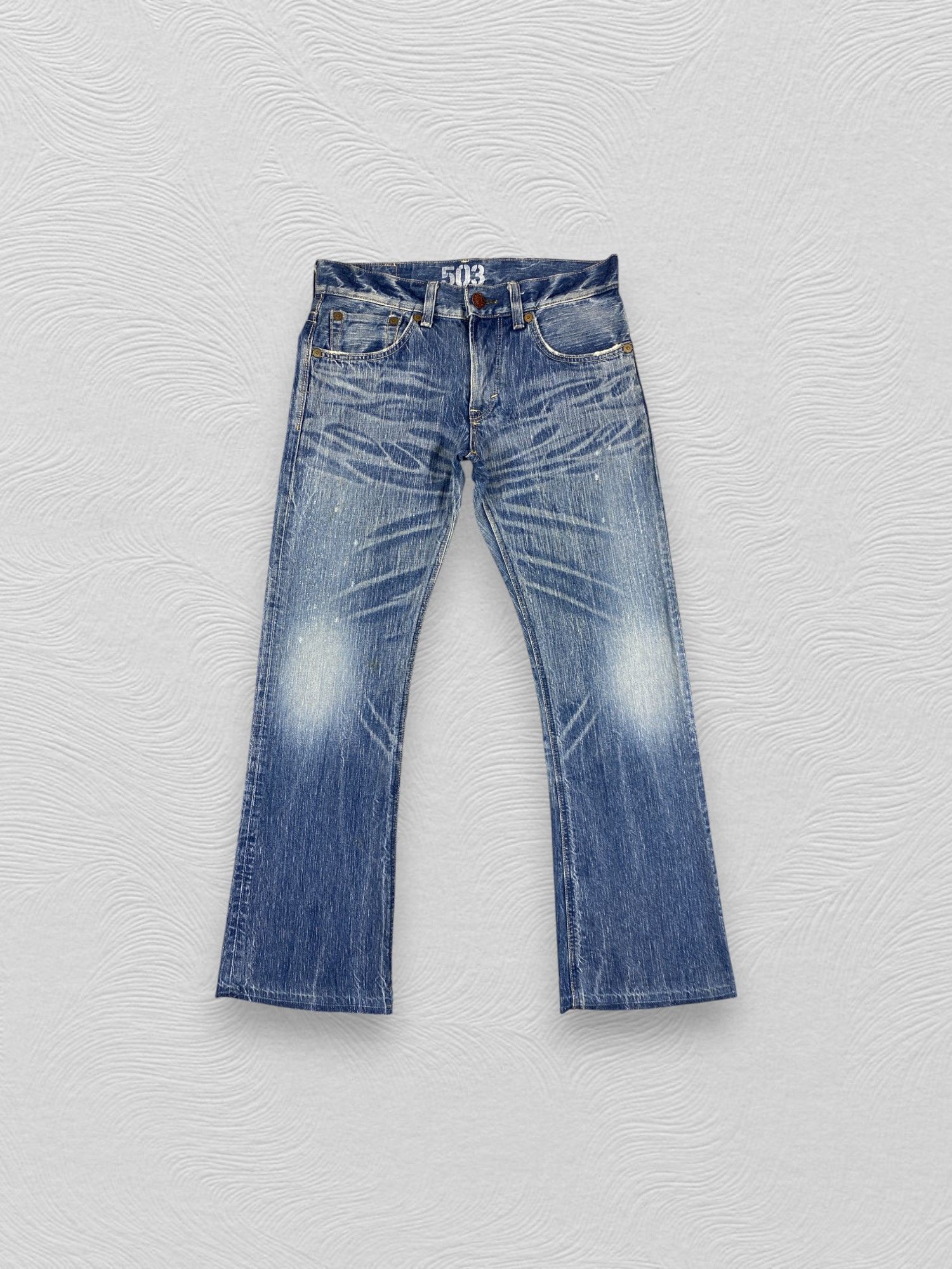 Edwin Mud Wash Vintage Edwin 503 Flare Denim 34x30.5-JN3506 Size US 34 / EU 50 - 1 Thumbnail