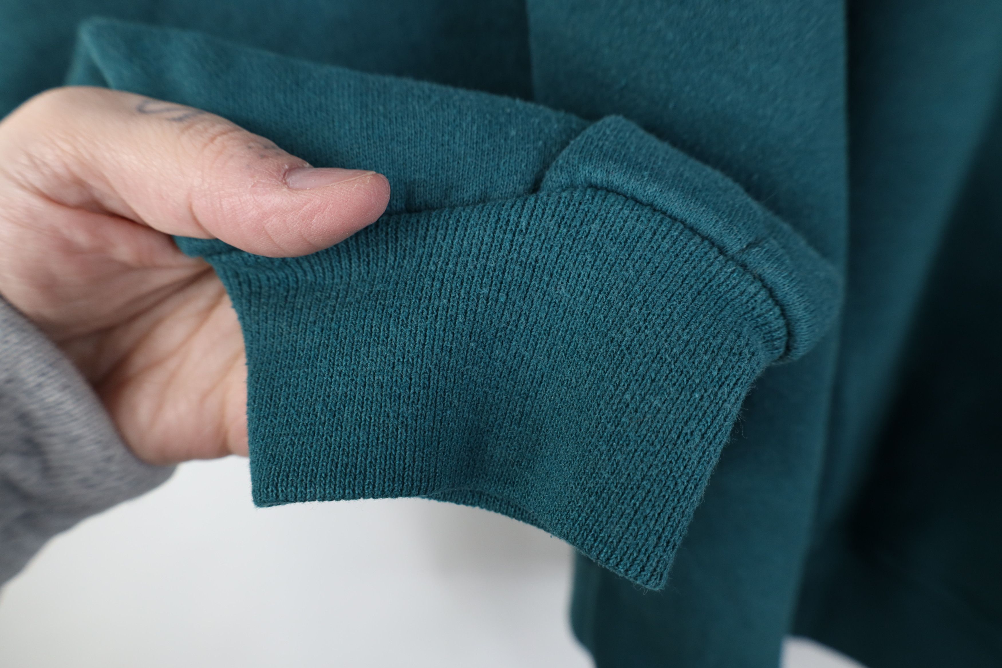Vintage Vintage 90s Bike Blank Heavy Crewneck Sweatshirt Teal USA Size US XL / EU 56 / 4 - 8 Thumbnail