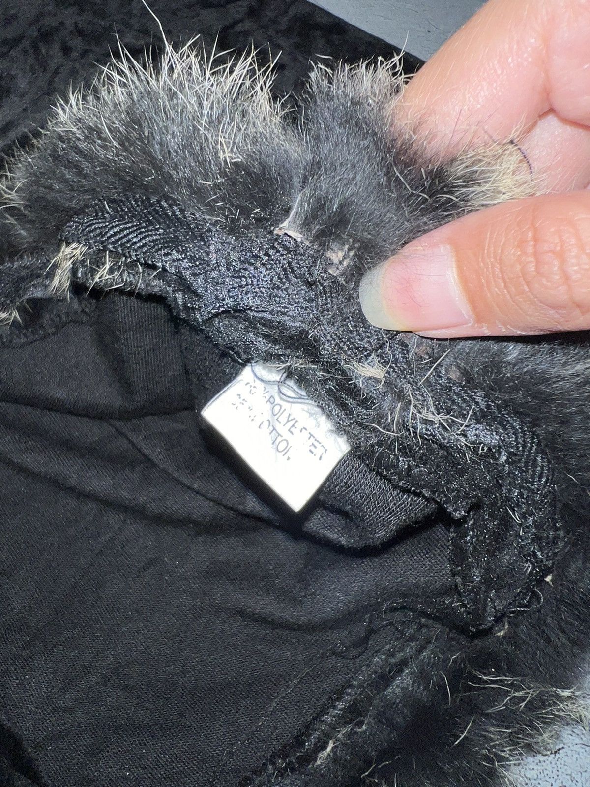 Japanese Brand ➕ Black velvet crop with fur trim Size S / US 4 / IT 40 - 9 Thumbnail