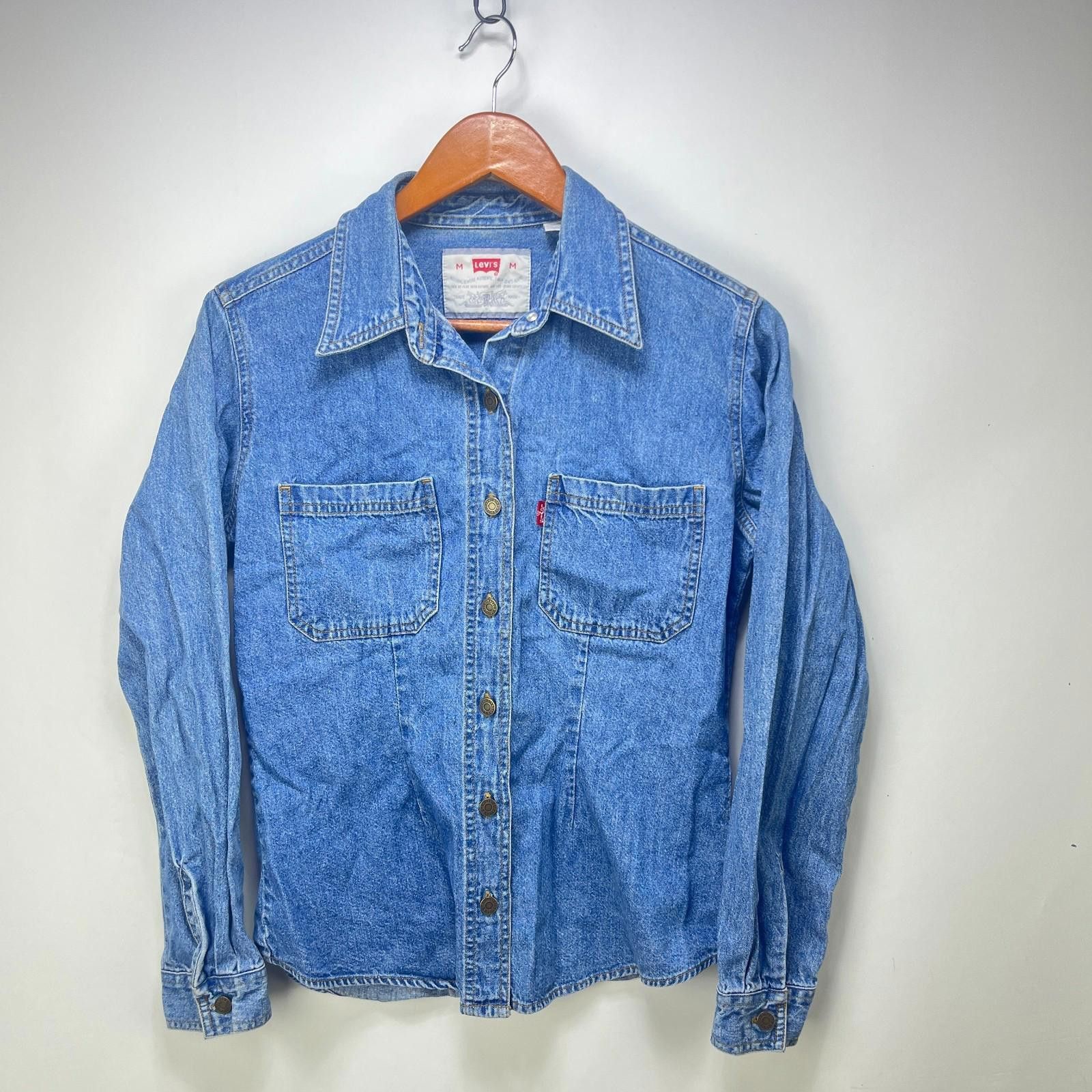 Levi's Vintage 90s Levis Button Up Long Sleeve Shirt Womens Medium Size M / US 6-8 / IT 42-44 - 1 Thumbnail
