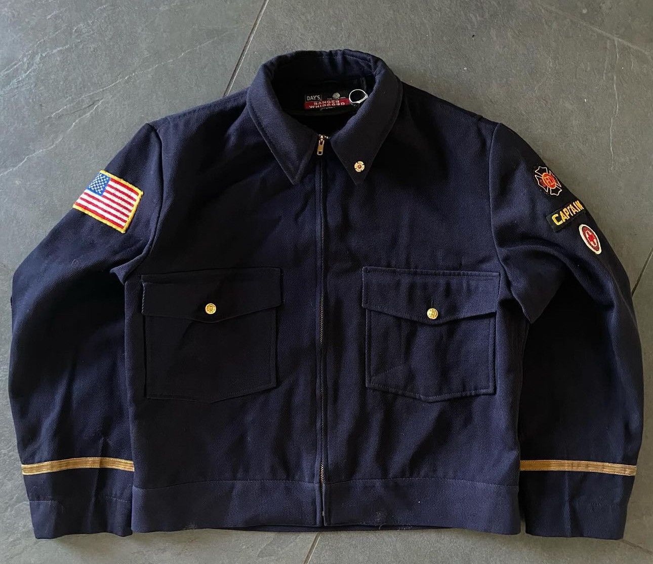 Vintage vtg 60s days ranger whipcord fire dept jacket grailed