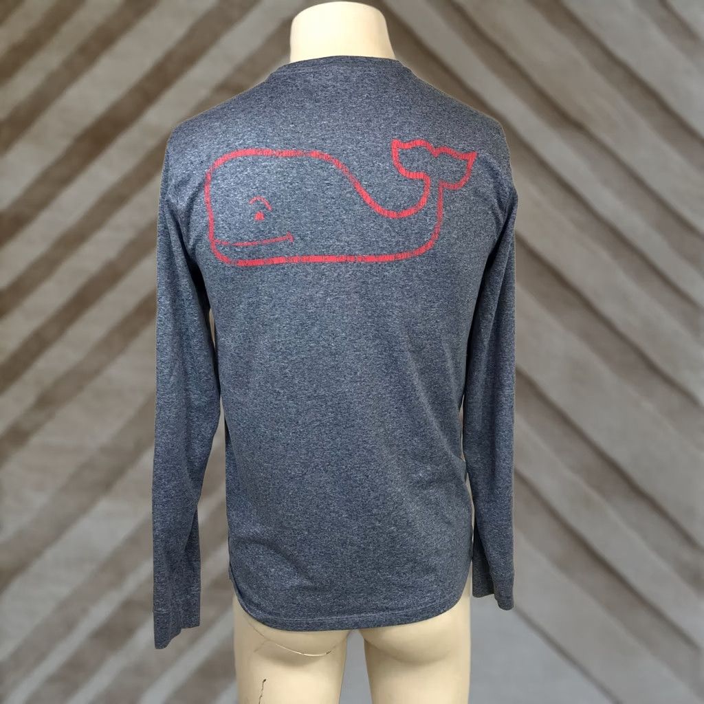 Vineyard Vines VINEYARD VINES MEN'S XS BLUE CREW NECK LONG SLEEVE T-SHIRT - PERFORMANCE Shirt Size US XS / EU 42 / 0 - 1 Thumbnail