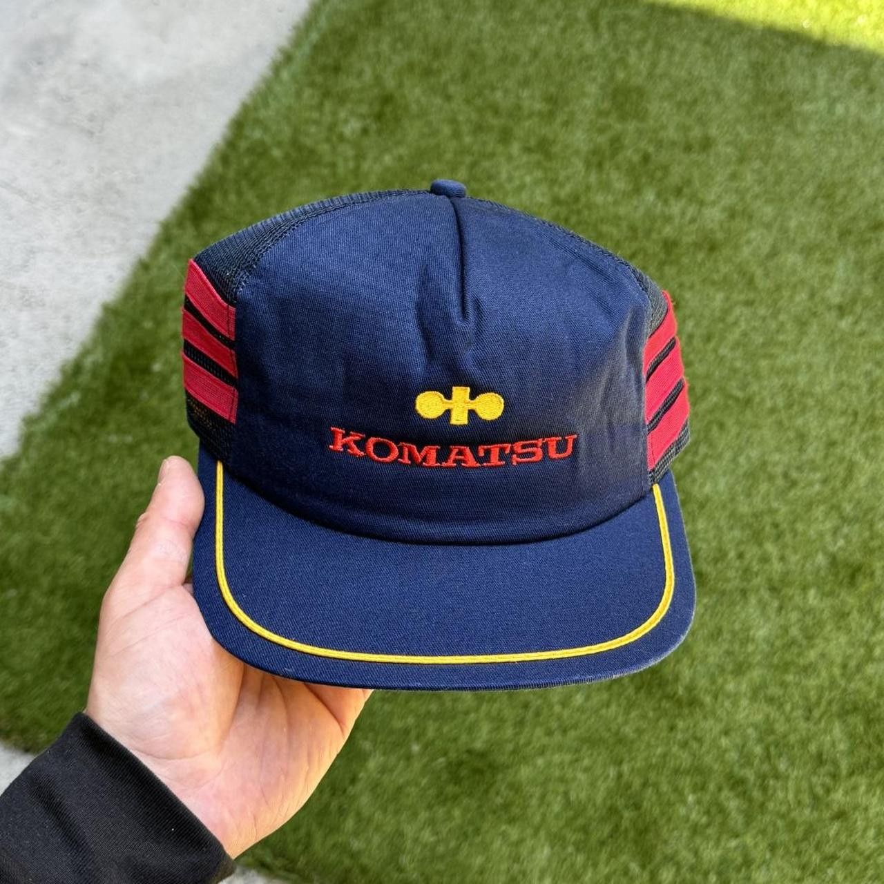 Other Vintage 90s Komatsu navy blue trucker hat Size ONE SIZE - 1 Thumbnail