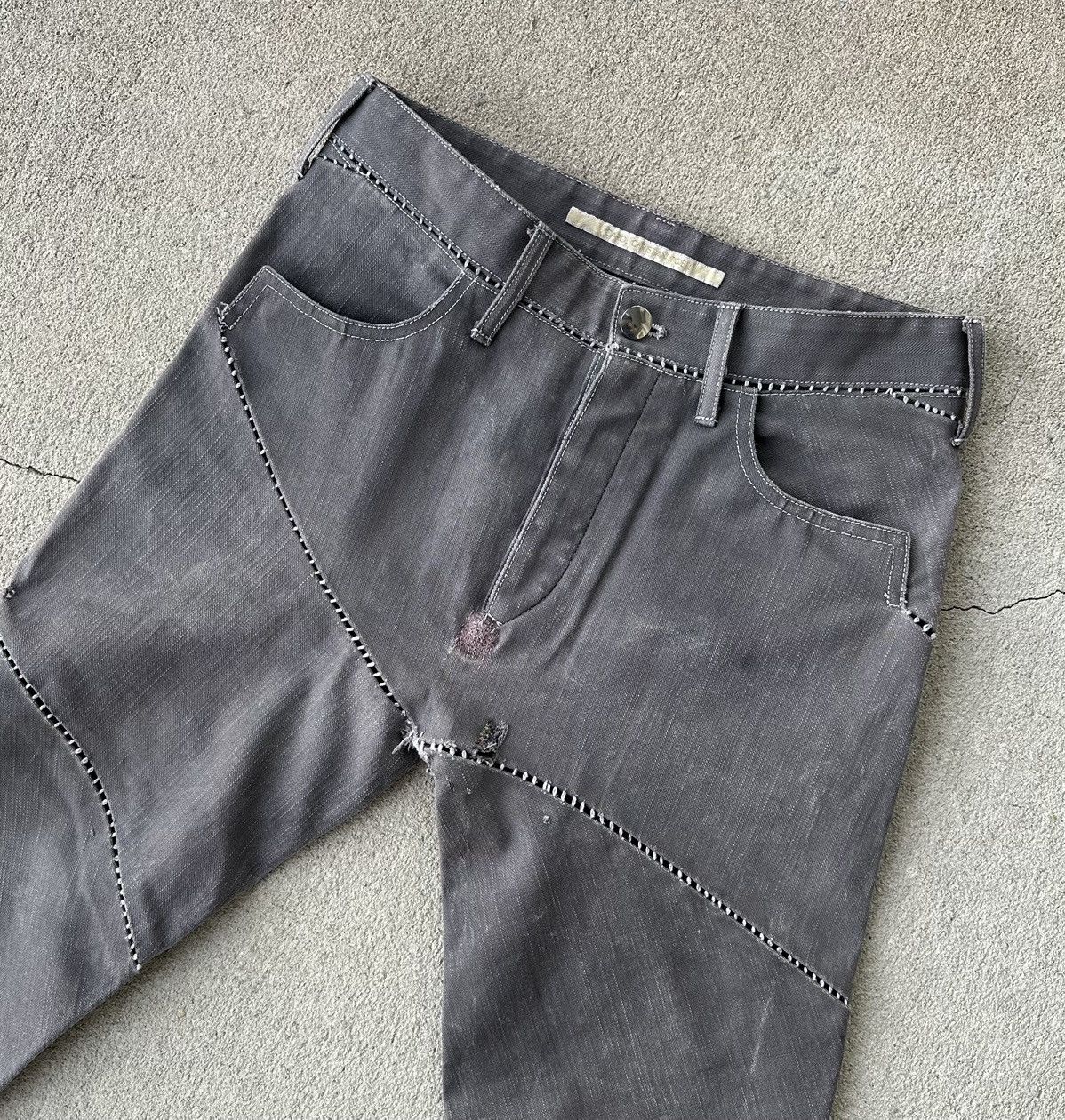 Carol Christian Poell JM/2478 Spiral Chainseam Jeans in KIT-R Size 46 Size US 29 - 5 Thumbnail