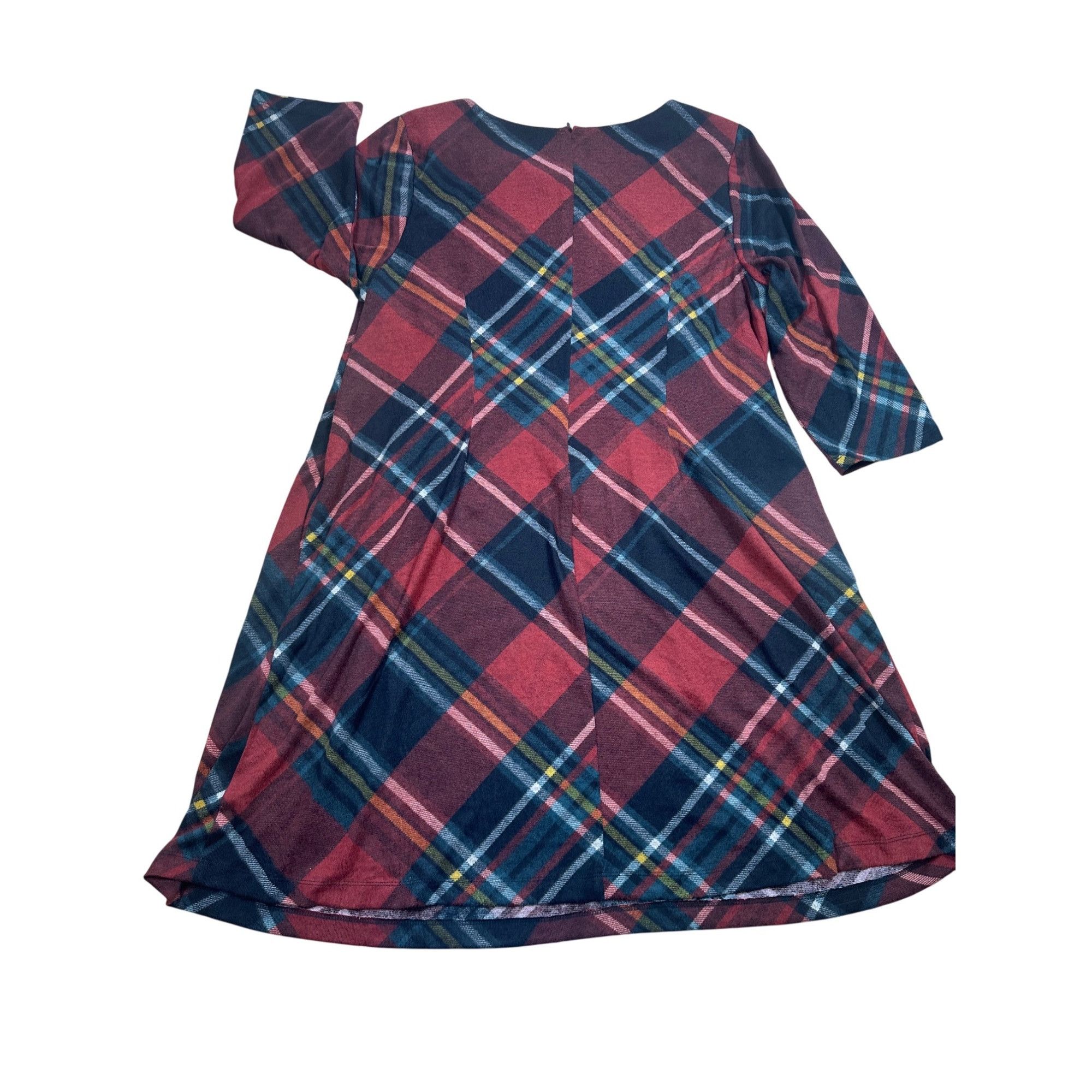 Other Connected Apparel Plaid Knit Shift Dress Red Black Plus Size Size 3XL / US 20-22 - 5 Thumbnail