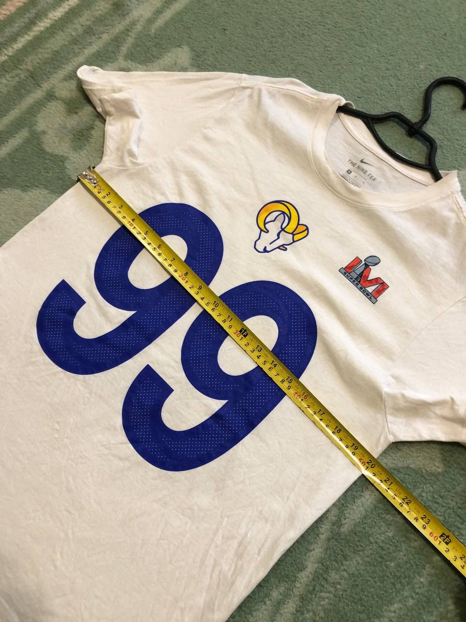 Nike Vintage T-Shirt Nike Tee white crazy Y2K logo #99 streetwear Size US M / EU 48-50 / 2 - 7 Thumbnail