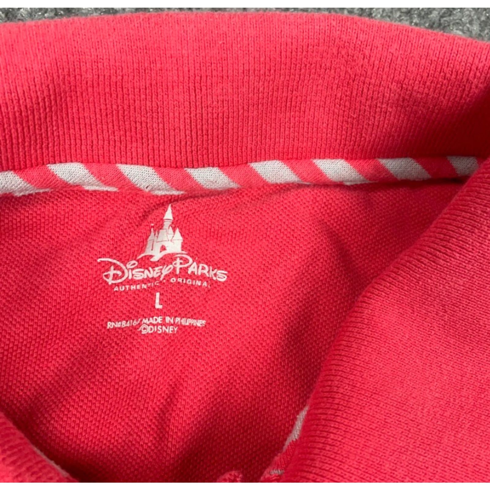 Disney Disney Parks Authentic Mickey Mouse Polo Shirt Men L Pink Cotton Polo Shirt Dark Pink 90s Cartoon Retro Embroidered Mickey Polo Short Sleeve Size US L / EU 52-54 / 3 - 3 Thumbnail