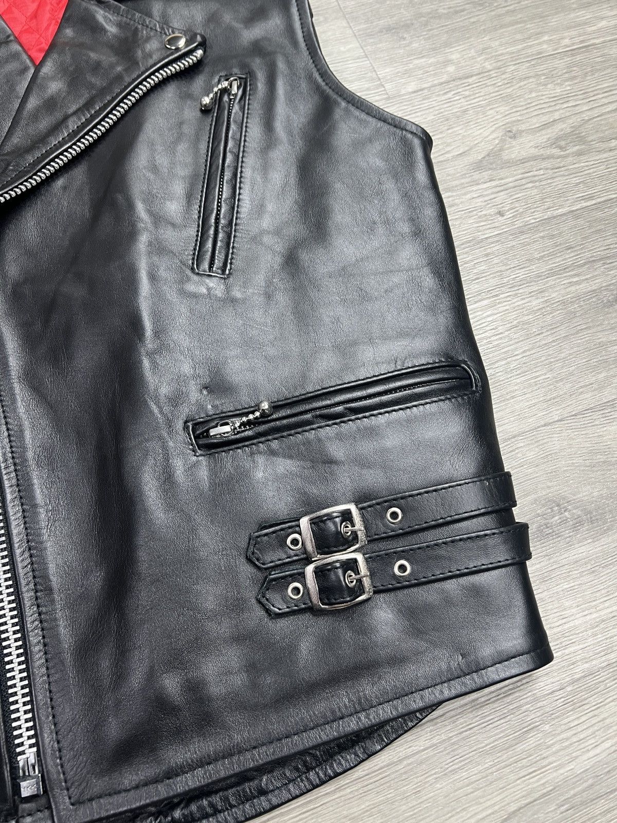 Leather Vintage Leather Biker Vest Motorcycle Moto Women’s Size S M Size M / US 6-8 / IT 42-44 - 8 Thumbnail