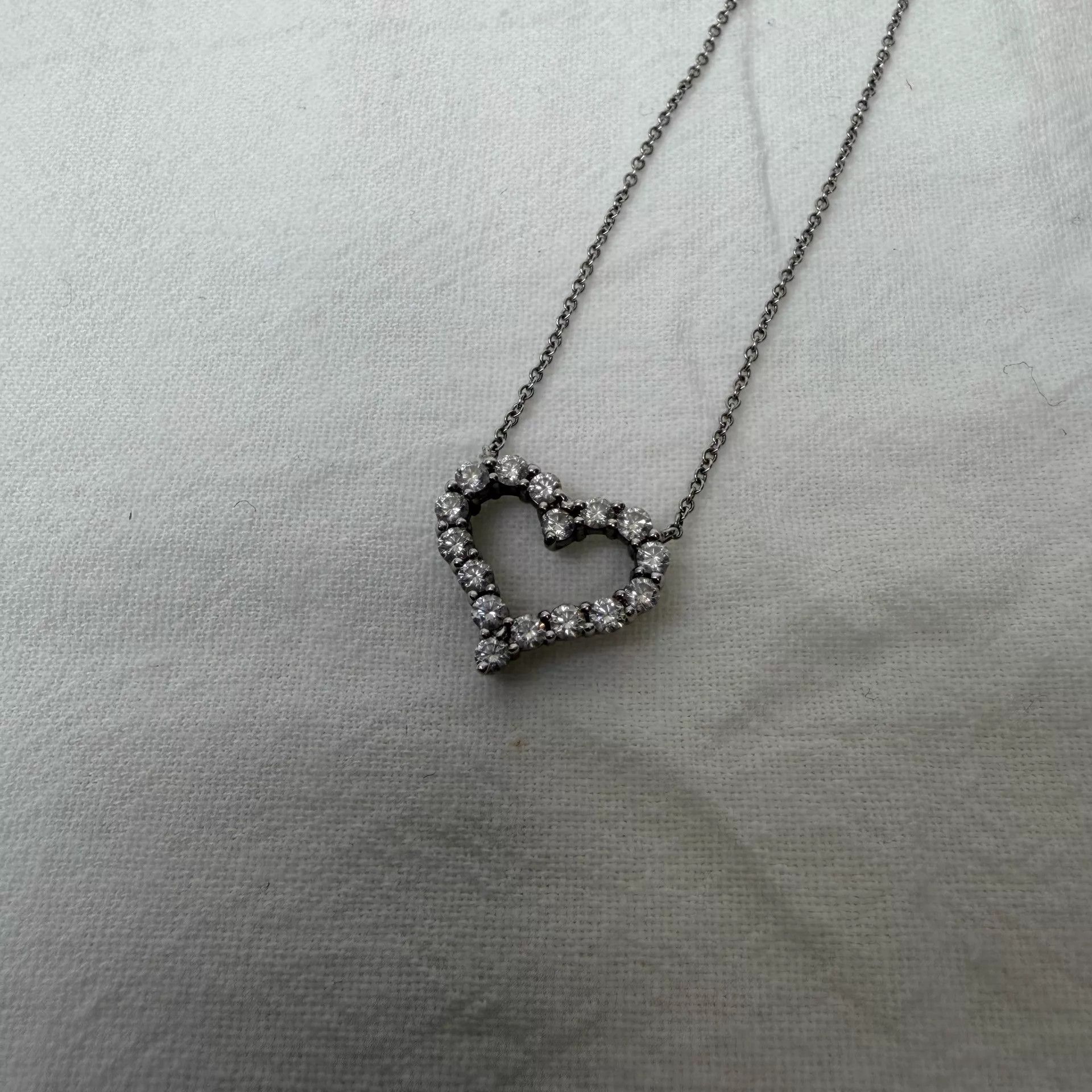 Tiffany & Co. Tiffany & Co. 1.5cm Diamond Platinum Small Necklace Size ONE SIZE - 4 Thumbnail