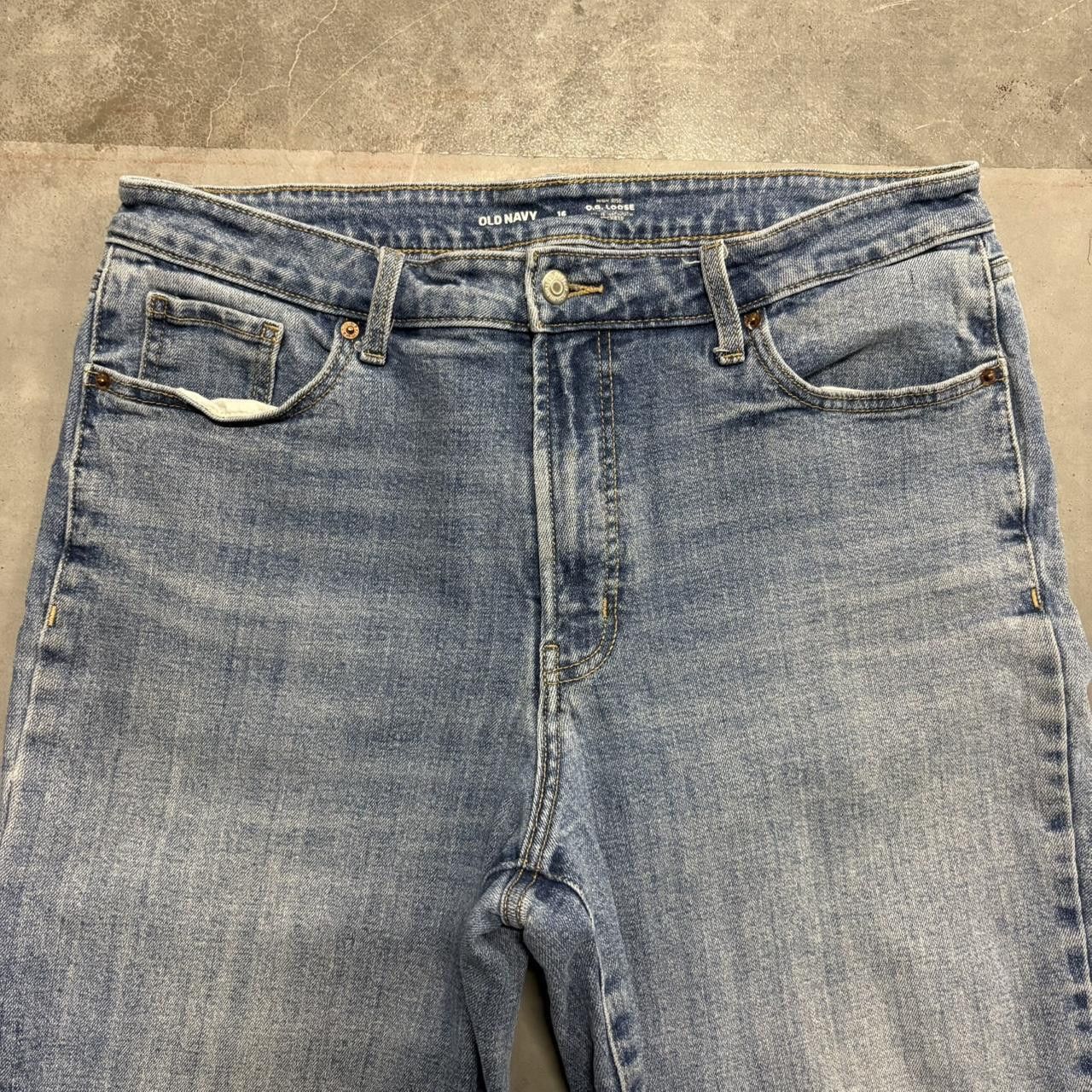 Old Navy Crazy Vintage Y2K/2000s Baggy Old Navy OG Loose Light Blue Wash Denim Jeans! Size US 34 / EU 50 - 2 Thumbnail