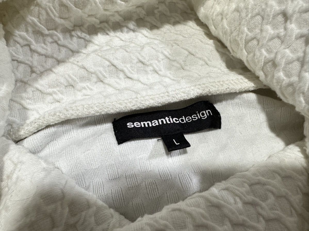 If Six Was Nine × Japanese Brand × semanticdesign 🔥Sick Y2K Semantic Design Waffle Knit Mock Neck Sweatshirt Size US L / EU 52-54 / 3 - 8 Thumbnail