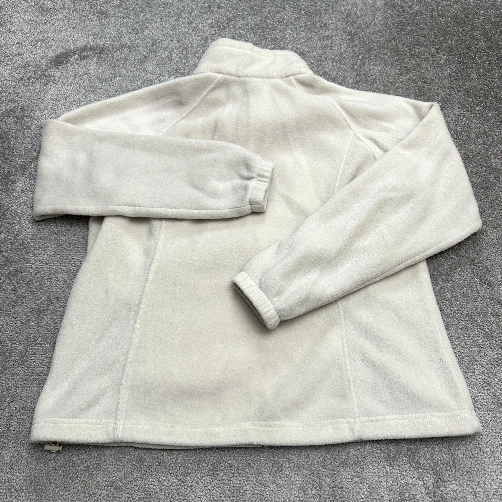 Vintage Columbia Benton Springs Jacket Womens XL Cream Full Zip Fleece Outdoor Mid-Length Long Sleeve Pockets Zipper Regular Ivory Size XL / US 12-14 / IT 48-50 - 2 Thumbnail