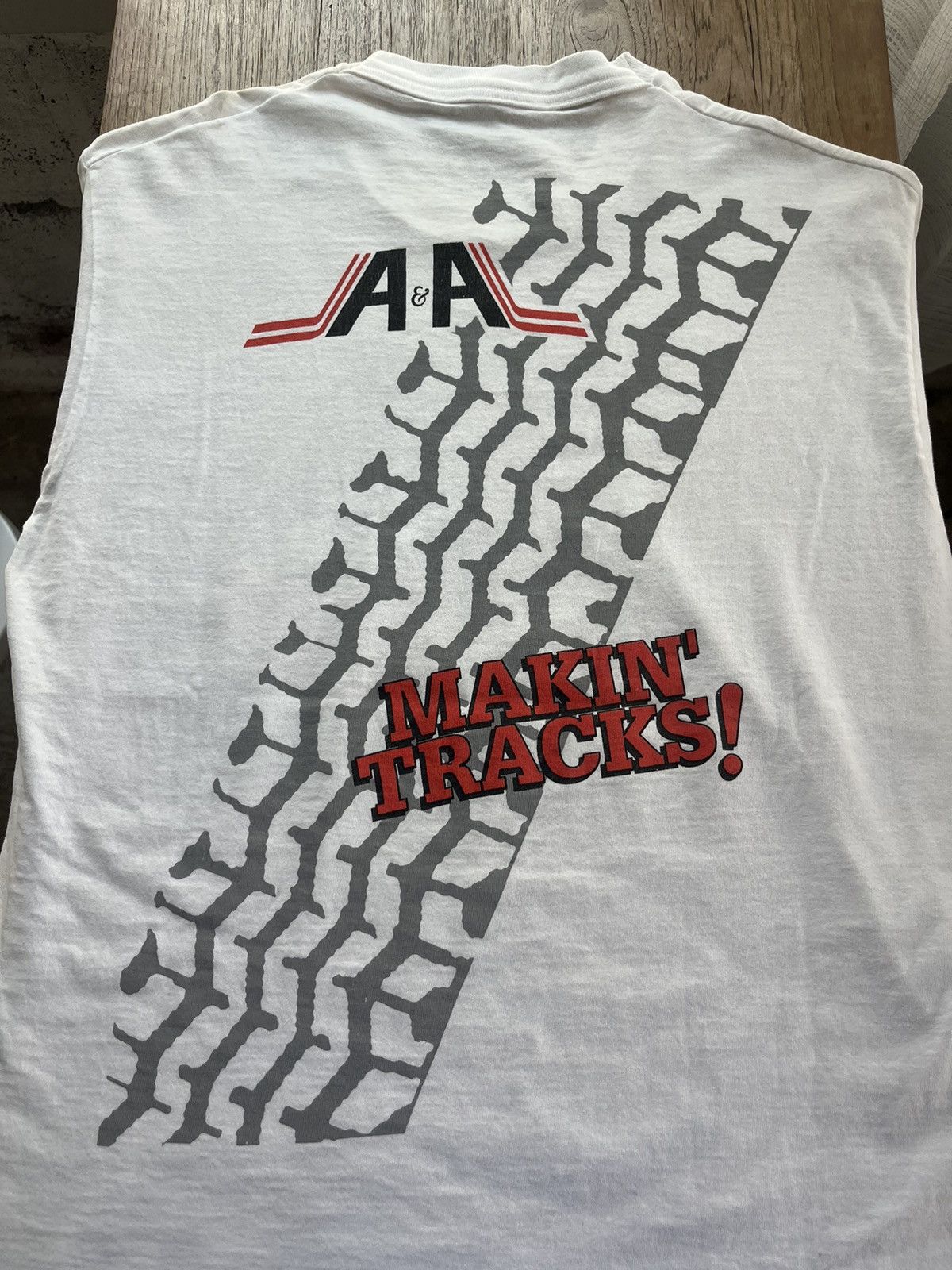 Vintage Vintage A&A POWERED Makin’Tracks ! 90’s Racing Tshirt Size US M / EU 48-50 / 2 - 7 Thumbnail