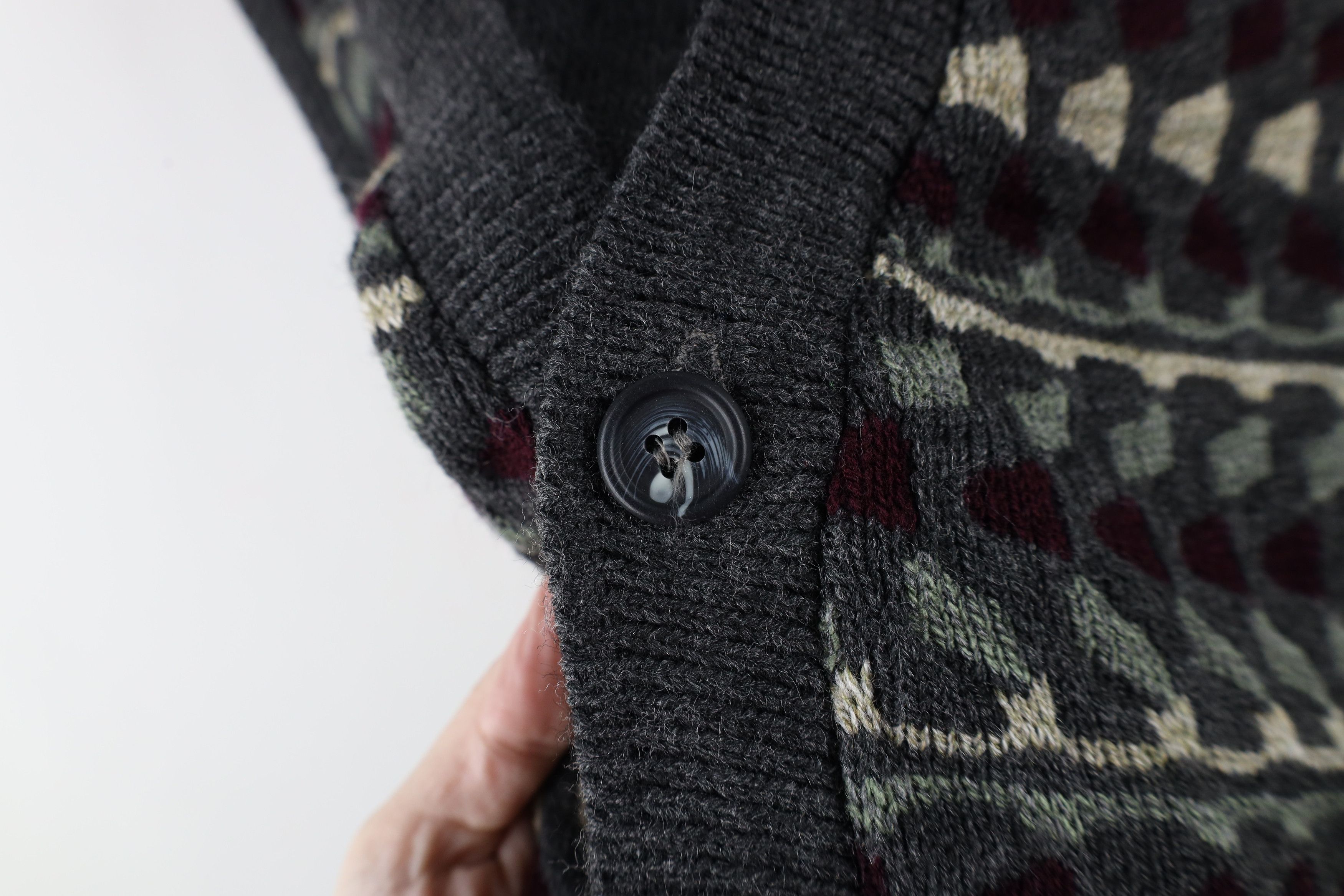 Vintage Vintage 90s Streetwear Knit Cardigan Sweater Vest Acrylic Size US XL / EU 56 / 4 - 5 Thumbnail