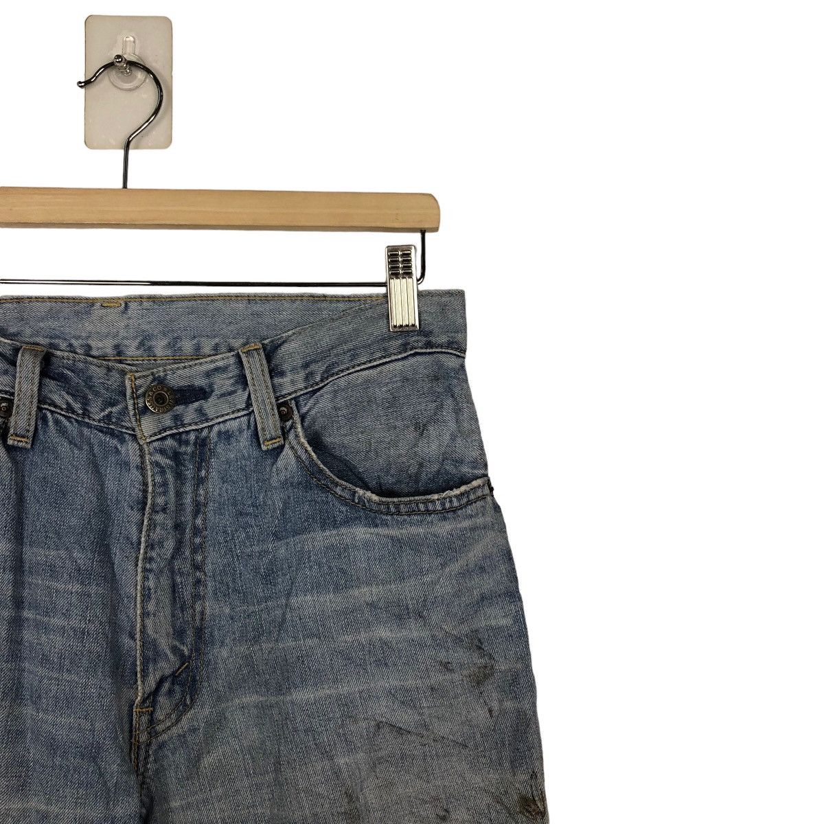 Levi's Made & Crafted 🔥RARE DISTRESSED DENIM JEAN SELVEDGES LEVI’S LEATHER PATCH Size US 29 - 5 Thumbnail