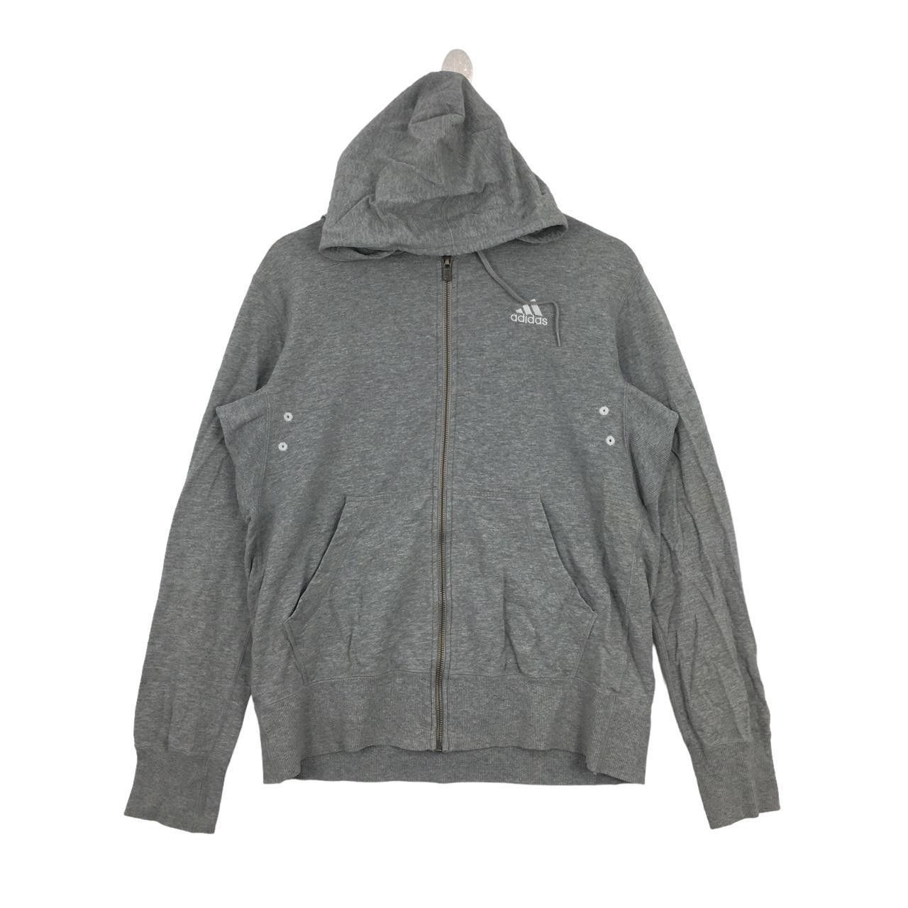 Vintage Vtg ADIDAS ORIGINALS EQUIPMENT Grey Hoodie Zipper Sweater Size L / US 10 / IT 46 - 1 Thumbnail