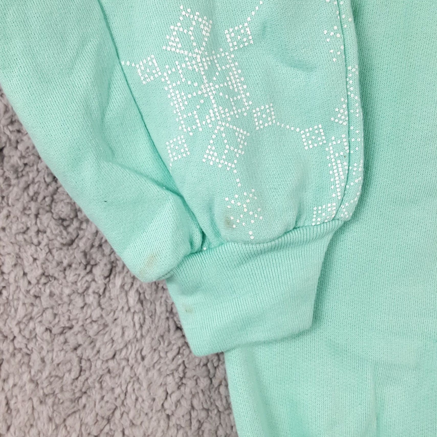 Etro Vintage 80s 1/4 Zip Seafoam Green Womens Crewneck Sweatshirt Size 12 Pullover Retro Size XL / US 12-14 / IT 48-50 - 5 Thumbnail