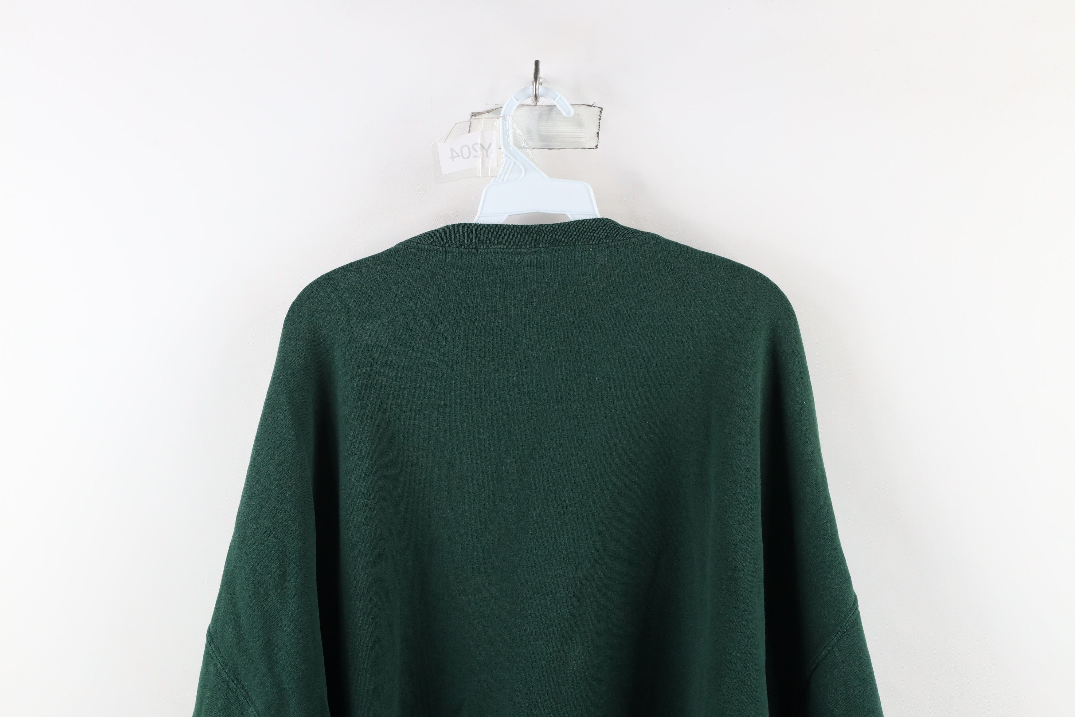 Vintage Vintage 90s Streetwear Fall Leaves Bear Sweatshirt Green Size 3XL / US 20-22 - 12 Thumbnail