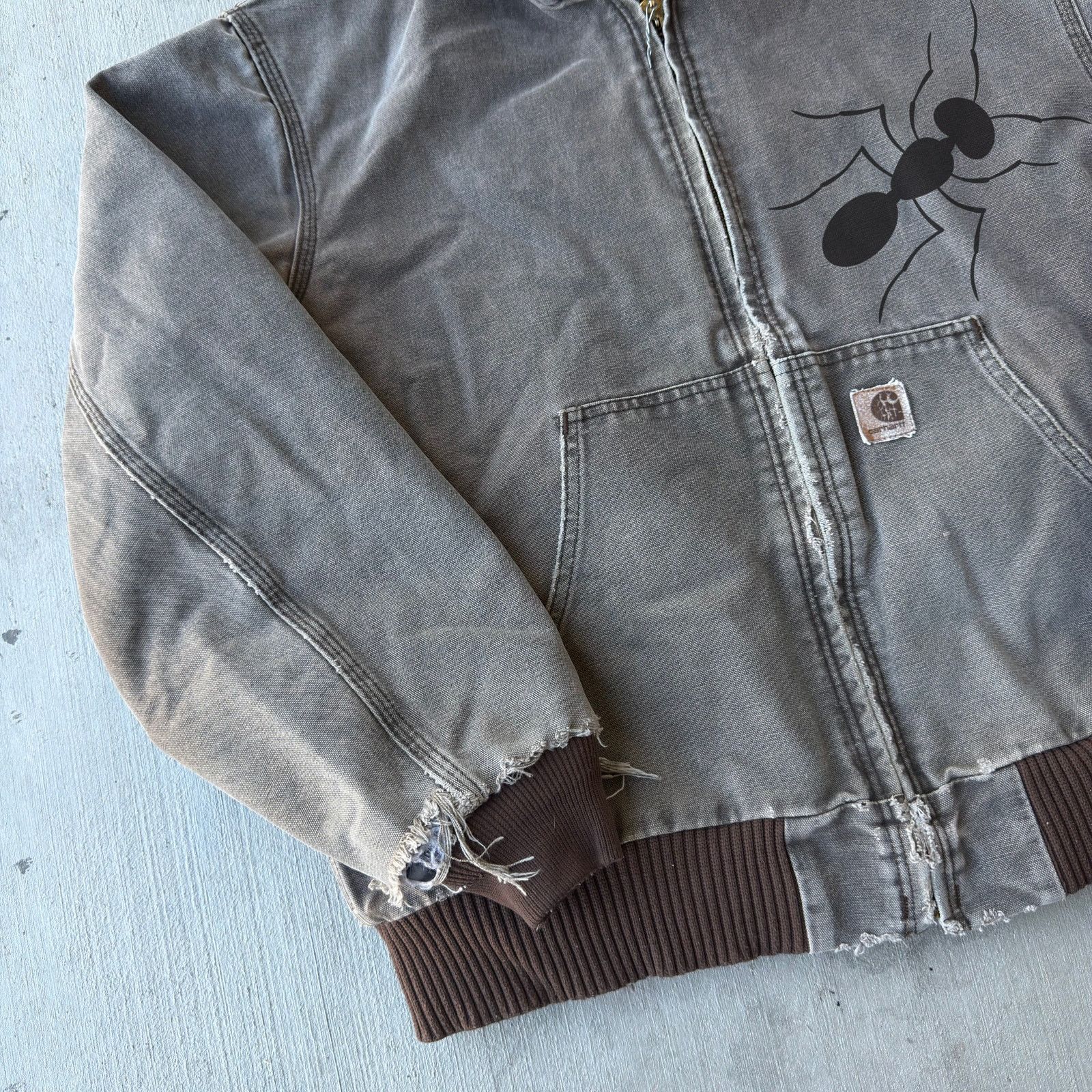 Carhartt × Vintage Carhartt faded brown hooded work wear jacket Size US L / EU 52-54 / 3 - 2 Thumbnail