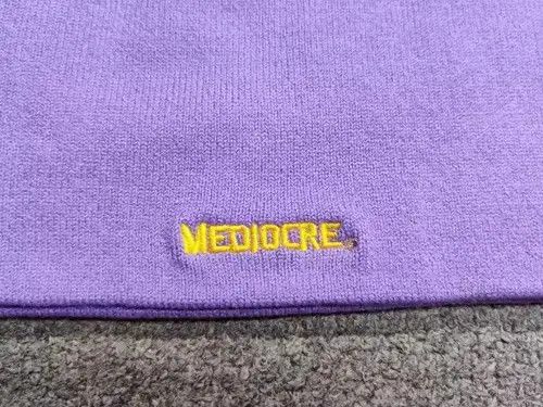 Other Mediocre Hand Palm Heatmap Graphic No Cuff Beanie Hat Purple Size ONE SIZE - 4 Thumbnail