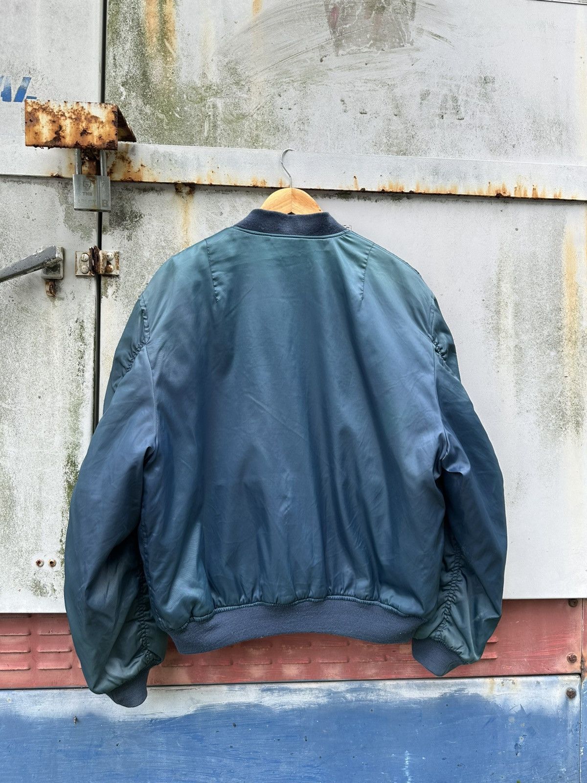 Vintage 🪖Vintage Faded Phantom MA-1 Man Intermediate Bomber Jacket Size US L / EU 52-54 / 3 - 8 Thumbnail