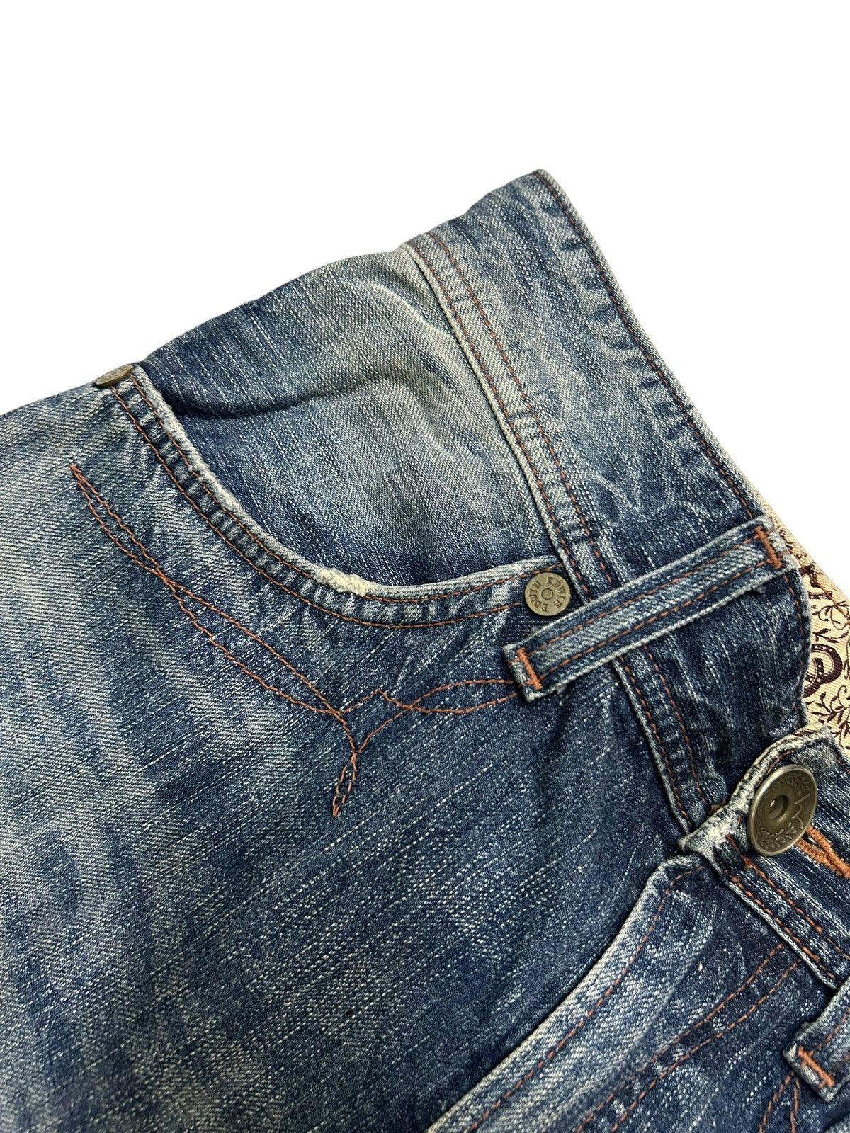 Edwin × If Six Was Nine × Kapital Rare Edwin Blue Trip Mud Wash Denim Jeans☠️☠️ Size US 31 - 9 Thumbnail