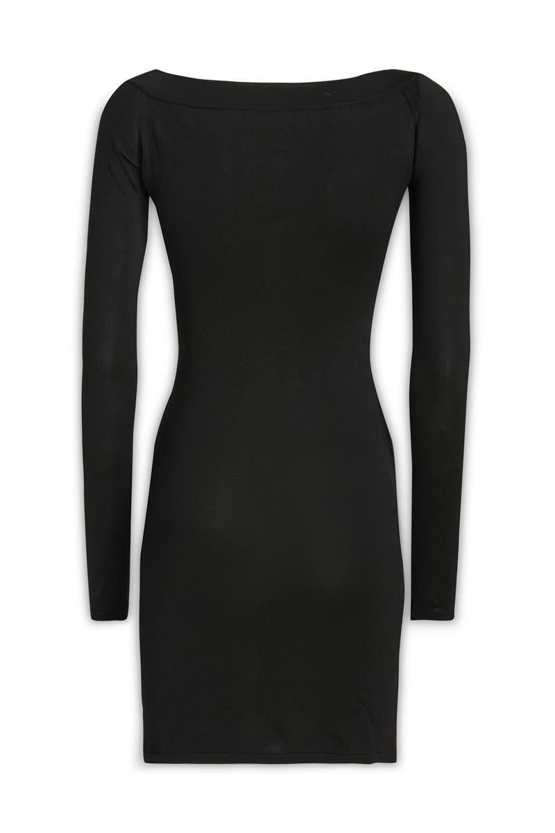 Saint Laurent Paris o1s1wg111124 Dress in Knit in Black Size M / US 6-8 / IT 42-44 - 2 Thumbnail