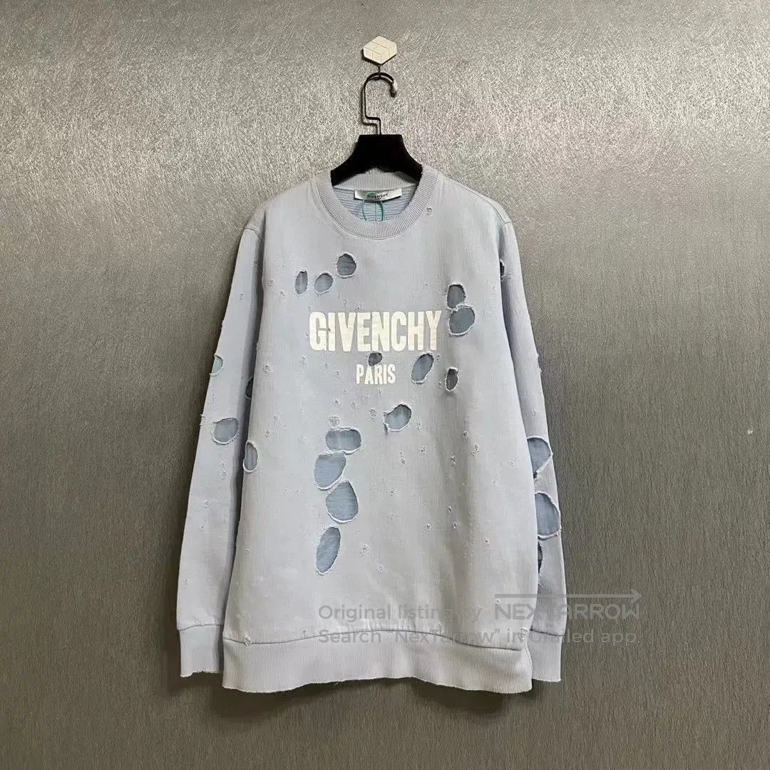 givenchy light blue oversized sweatshirt size xs.