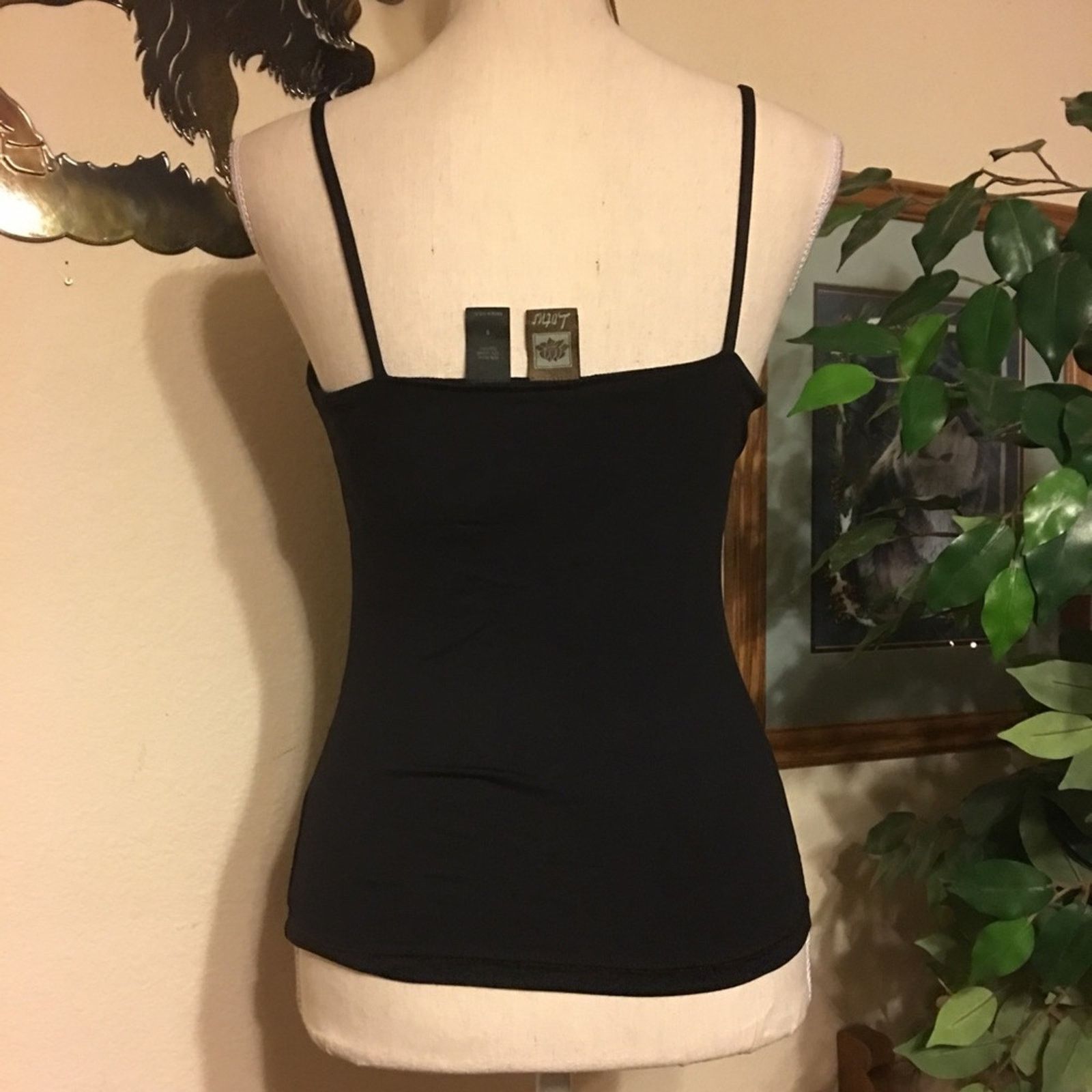 Other Lotus black stretch tank top cami shelf bra Size S / US 4 / IT 40 - 3 Thumbnail