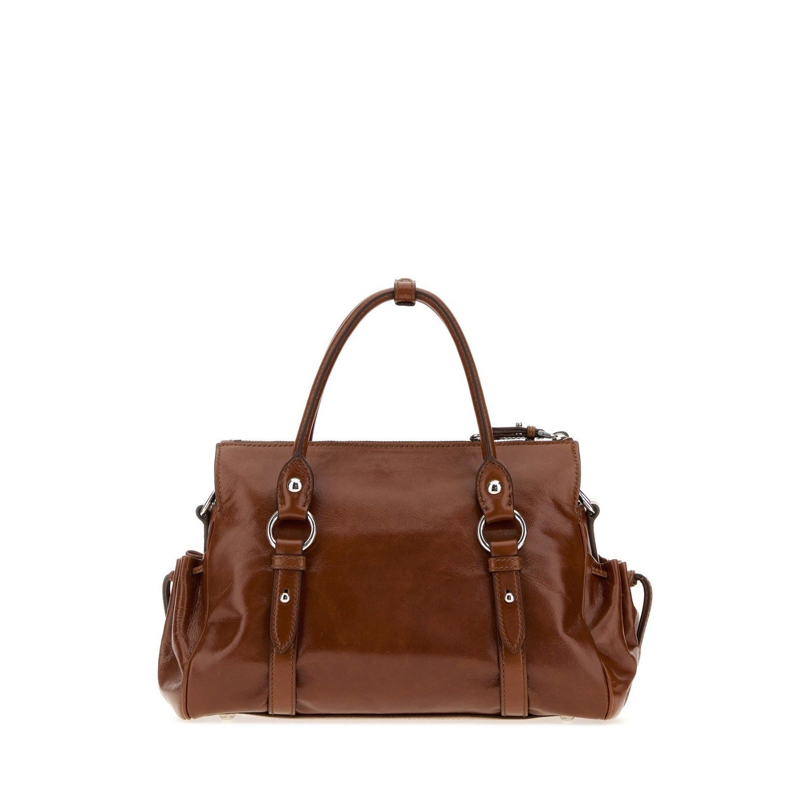 Miu Miu MIU MIU $3100 Glossy Leather Palisander Leather Handbag New Size ONE SIZE - 3 Thumbnail