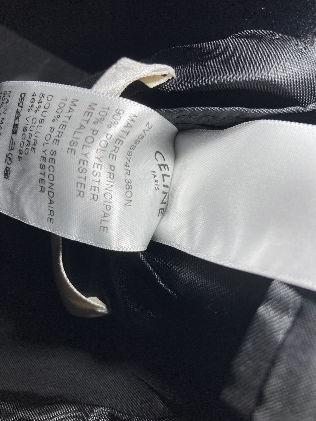 Celine AW23 Celine Gold 1B Metal Smoking Jacket Blazer 48 Hedi 2023 Size 48R - 10 Thumbnail
