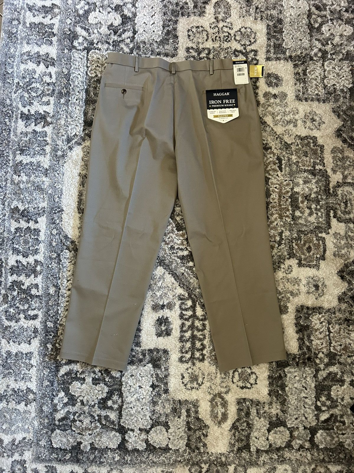 Stussy NWT Haggar pleated dress pants tan khaki 40x30 Size US 40 / EU 56 - 2 Thumbnail