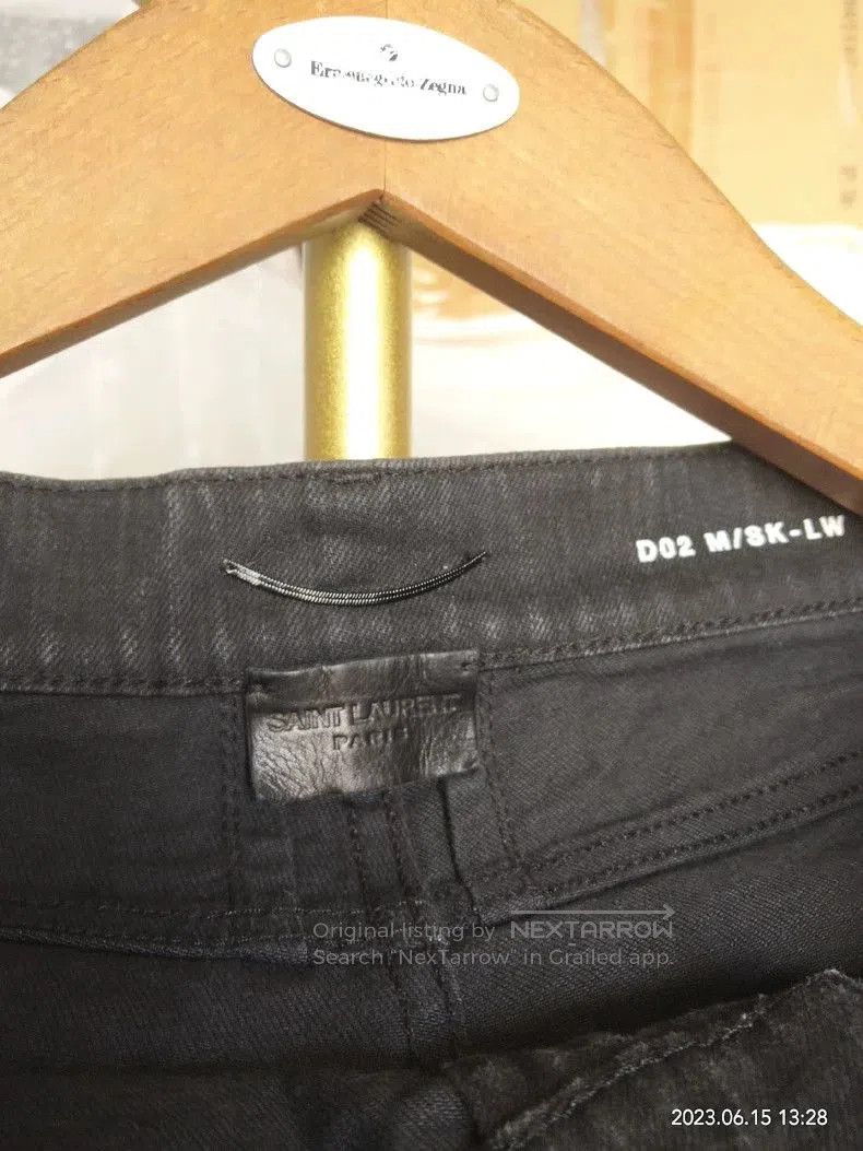 Saint Laurent Paris SLP 2016 Black Distressed Denim Jeans. Size US 33 - 6 Thumbnail