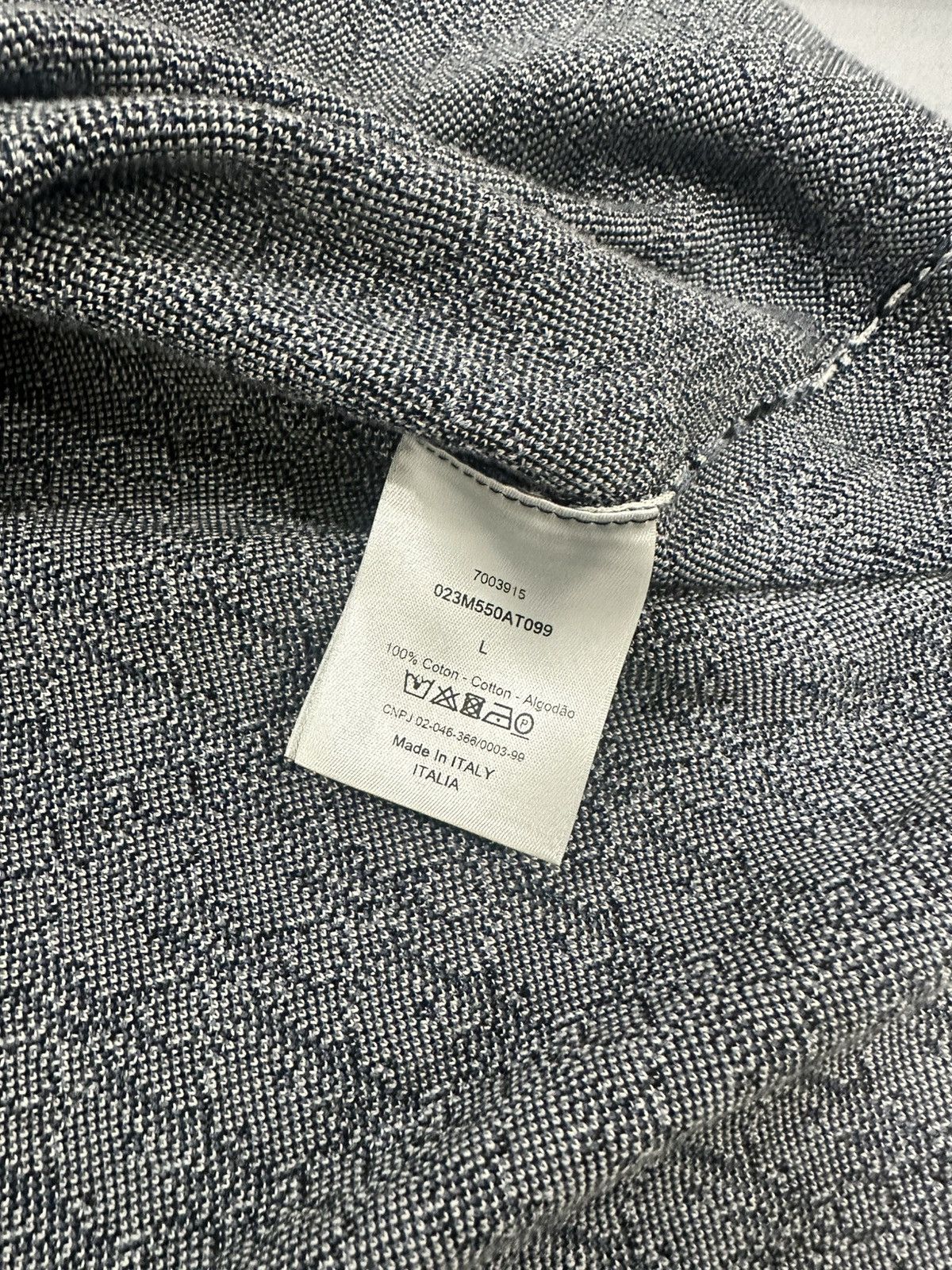 Dior Dior Oblique Overshirt Navy Blue Cotton Jacquard Size US L / EU 52-54 / 3 - 3 Thumbnail