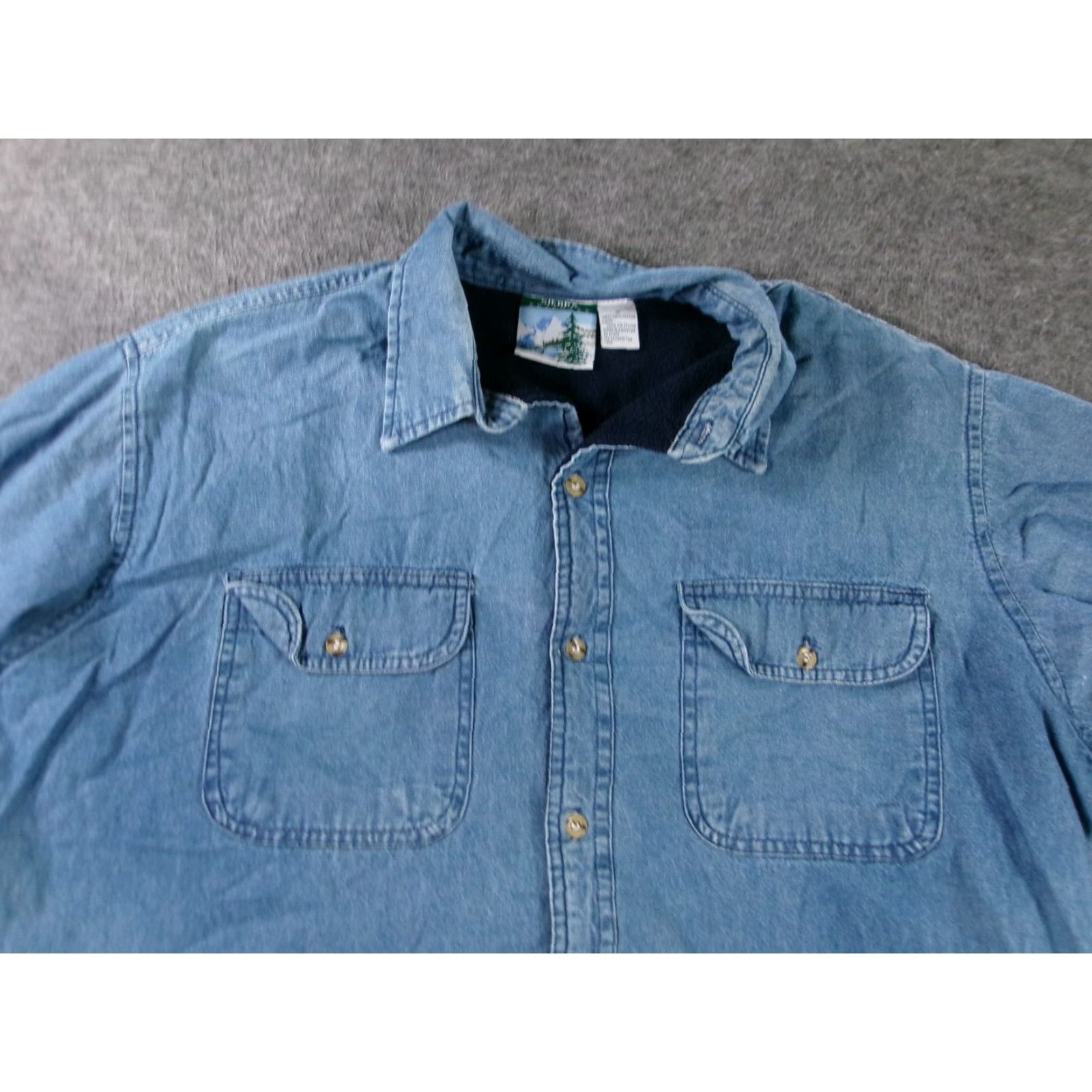 Denime Sierra Outdoors Shacket Men M Blue Denim Fleece Lined Workwear Heavyweight Jacket Size US M / EU 48-50 / 2 - 2 Thumbnail