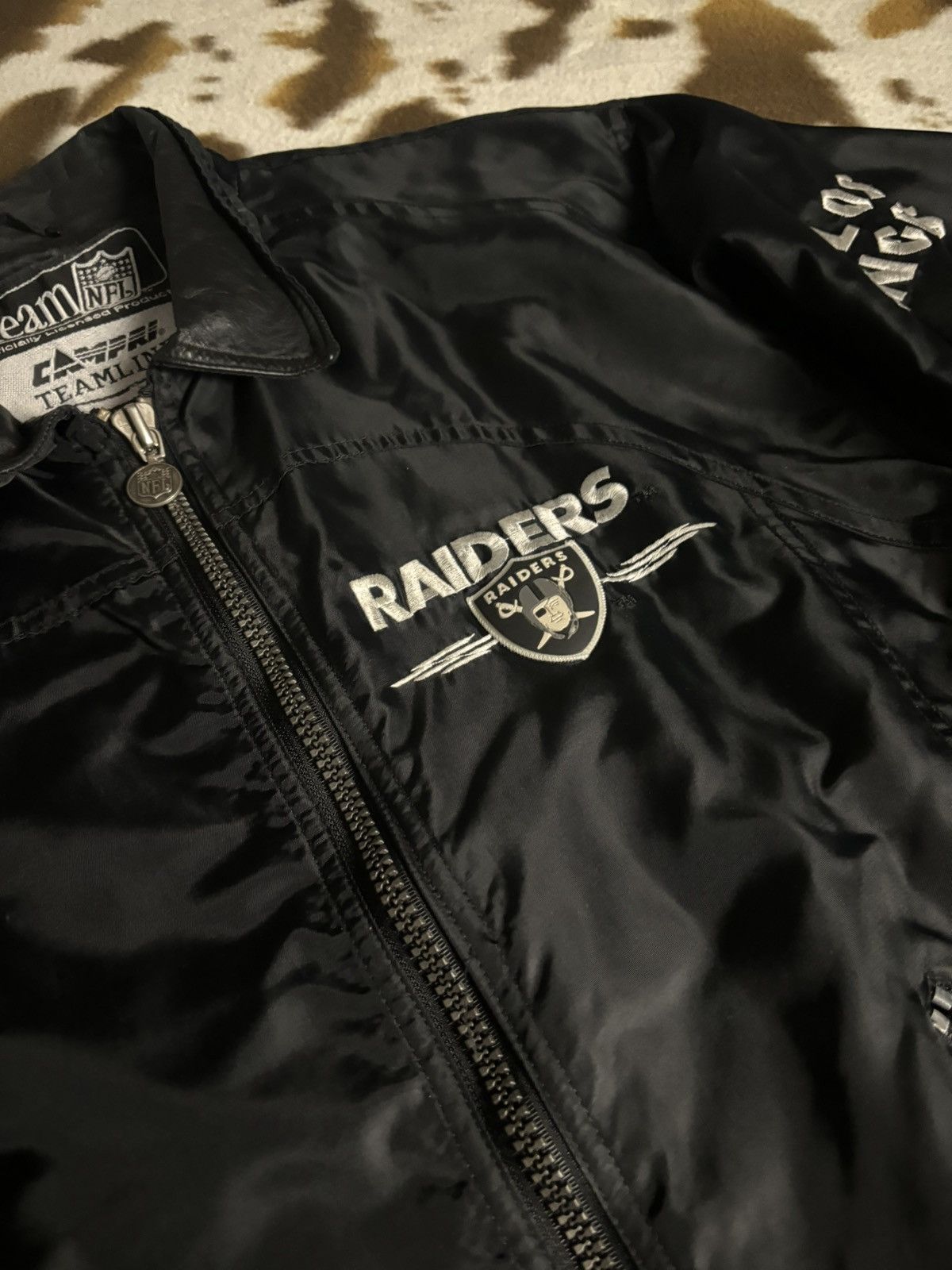 NFL × Vintage Vintage Bomber jacket NFL los Angeles Raiders Logo Campri Size US XL / EU 56 / 4 - 12 Thumbnail