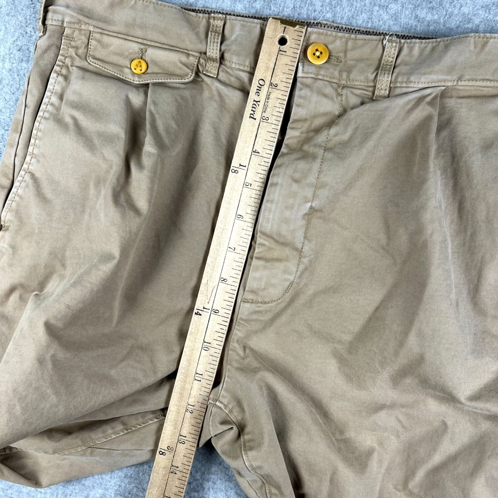 Alex Mill Alex Mill Pants Pleated Chino Cuffed Stretch 30x28 Mens Beige Cotton Size US 30 / EU 46 - 6 Thumbnail