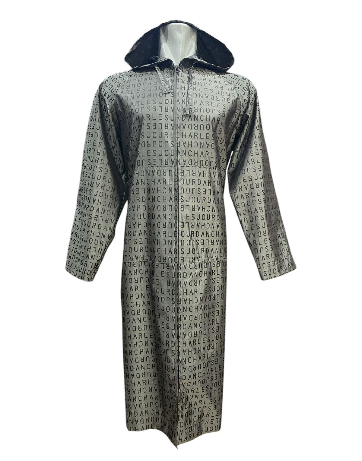 Charles Jourdan × Vintage Rare🔥CHARLES JOURDAN Monogram Parka Long Coat Hoodie Size US L / EU 52-54 / 3 - 1 Thumbnail