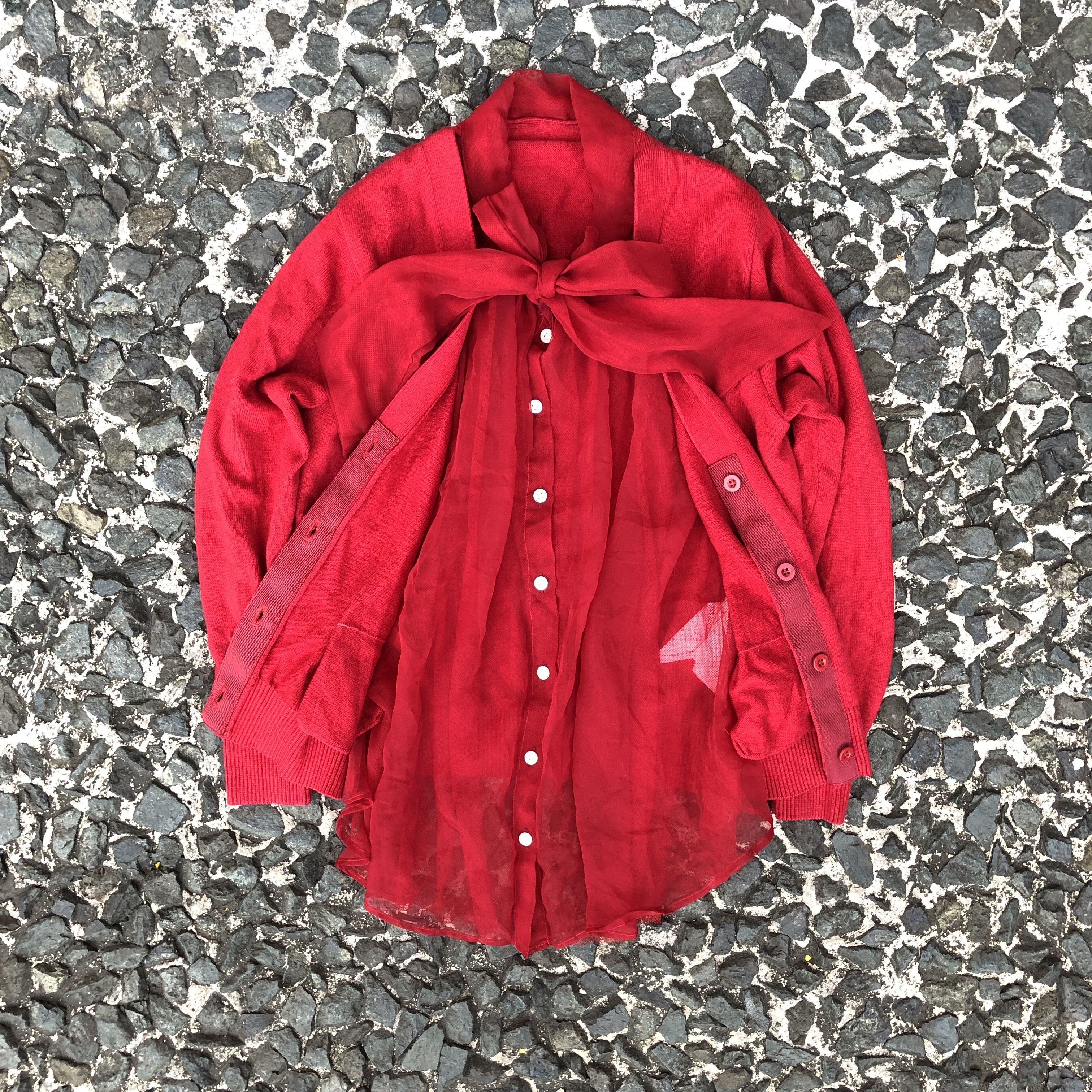 Sacai Sacai Docking Chiffon Cardigan Size S / US 4 / IT 40 - 4 Thumbnail