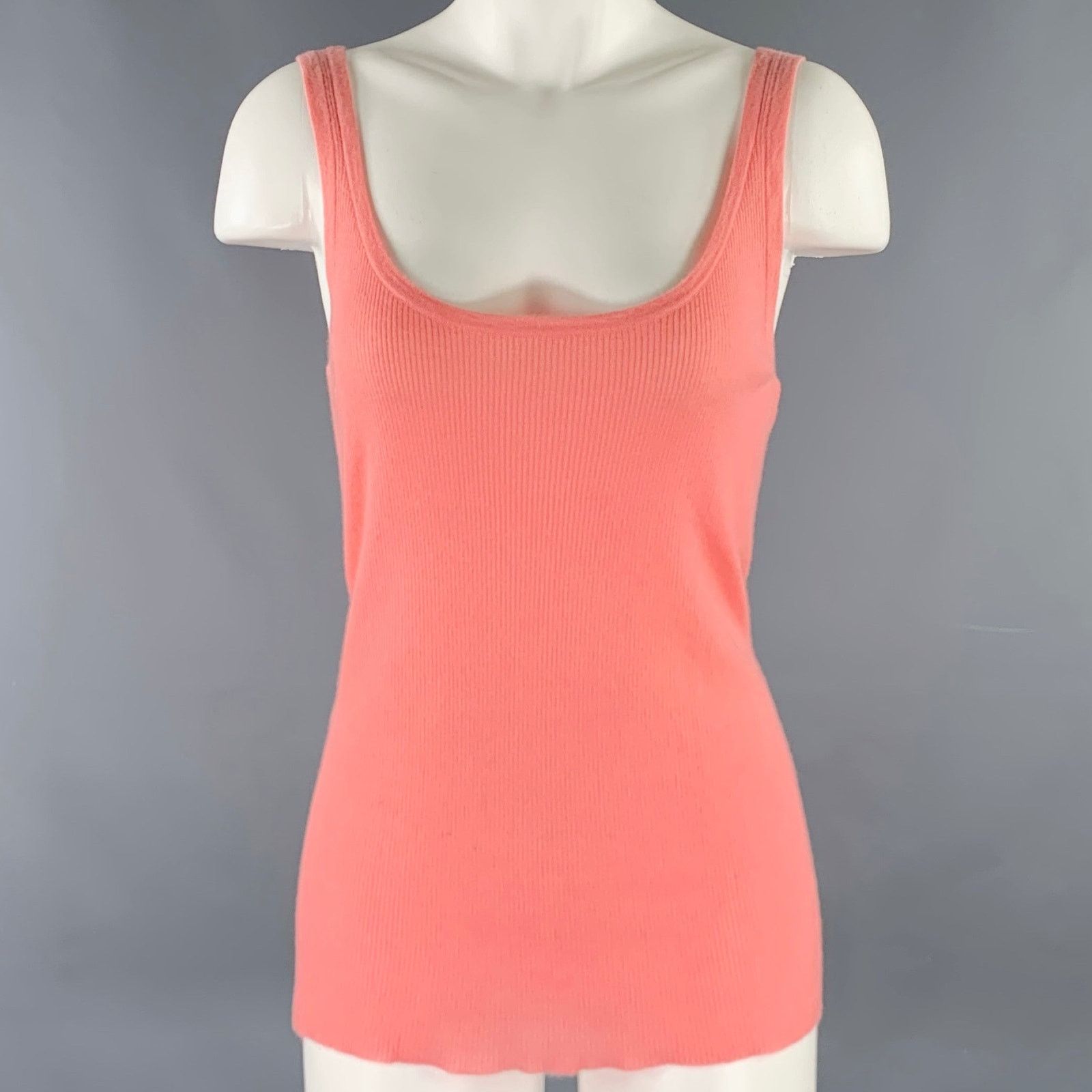 Michael Kors MICHAEL KORS Size M Pink Ribbed Tank Casual Top Size M / US 6-8 / IT 42-44 - 1 Thumbnail
