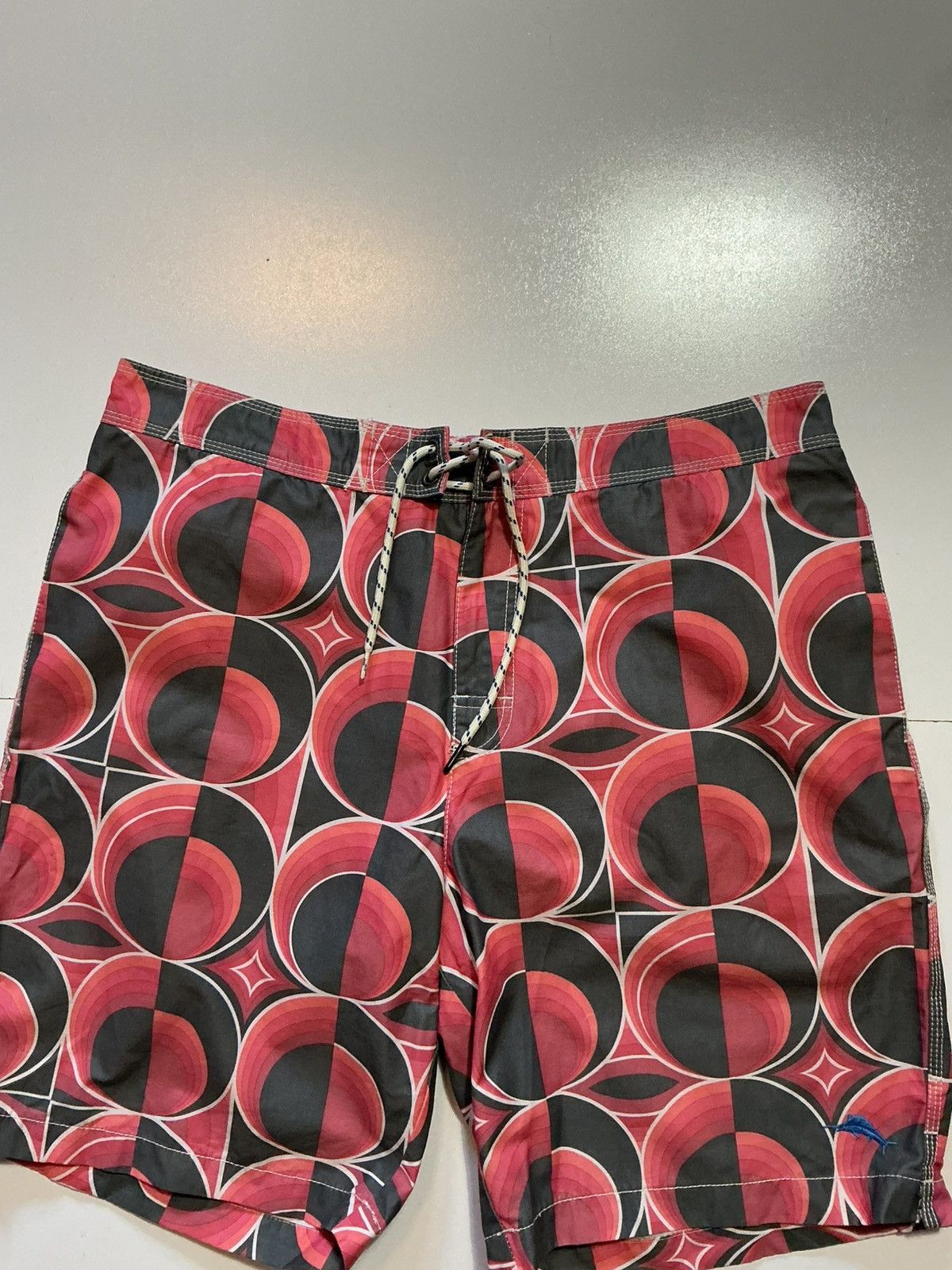 Tommy Bahama Tommy Bahama Relax Coral Pink Circle AOP Swim Trunk Shorts Size US 36 / EU 52 - 6 Thumbnail