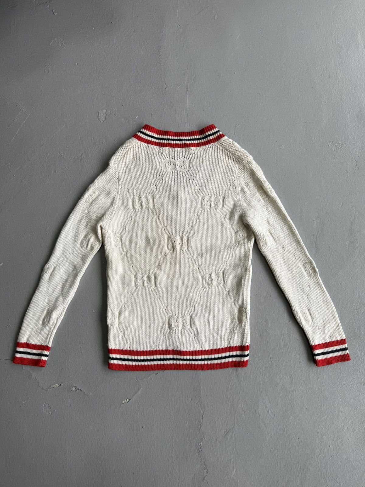Gucci Gucci - Monogram Vneck Longsleeves Size S / US 4 / IT 40 - 2 Thumbnail