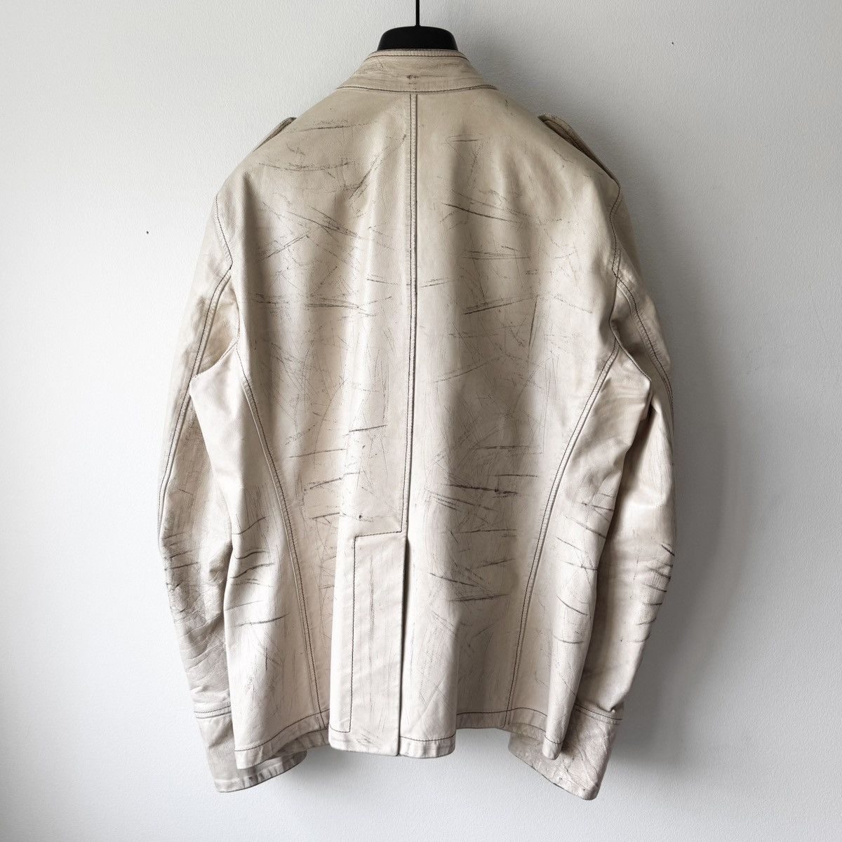 Yves Saint Laurent YSL Rive Gauche Tom Ford SS2002 M65 Military Leather Jacket Size US L / EU 52-54 / 3 - 5 Thumbnail