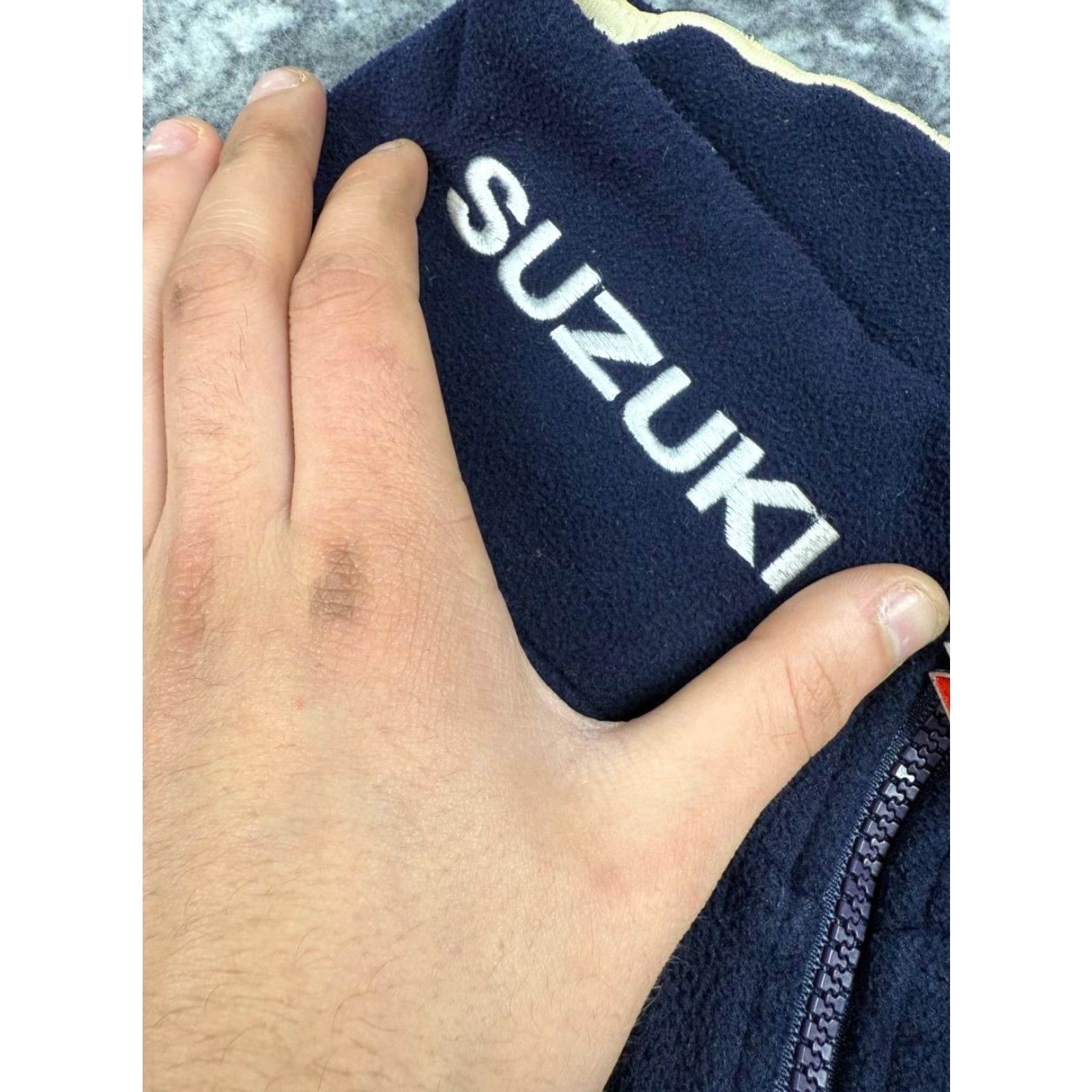 Vintage VINTAGE Suzuki Racing Fleece Jacket 90s Big Logo Men XL Blue Jacket Size US XL / EU 56 / 4 - 6 Thumbnail