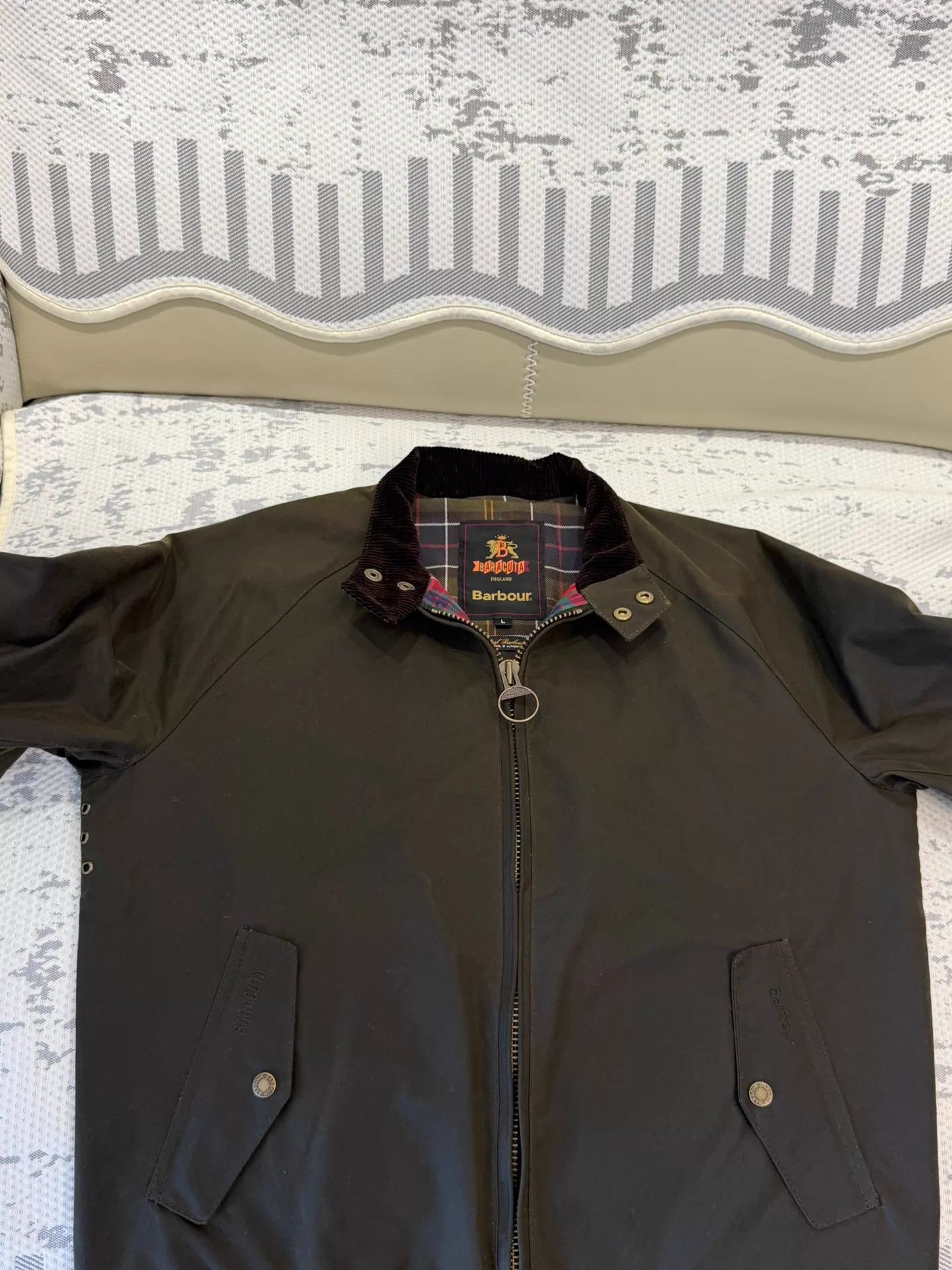 Barbour BARBOUR x Baracuta Porton Waxed Men's L Jacket Size US L / EU 52-54 / 3 - 3 Thumbnail